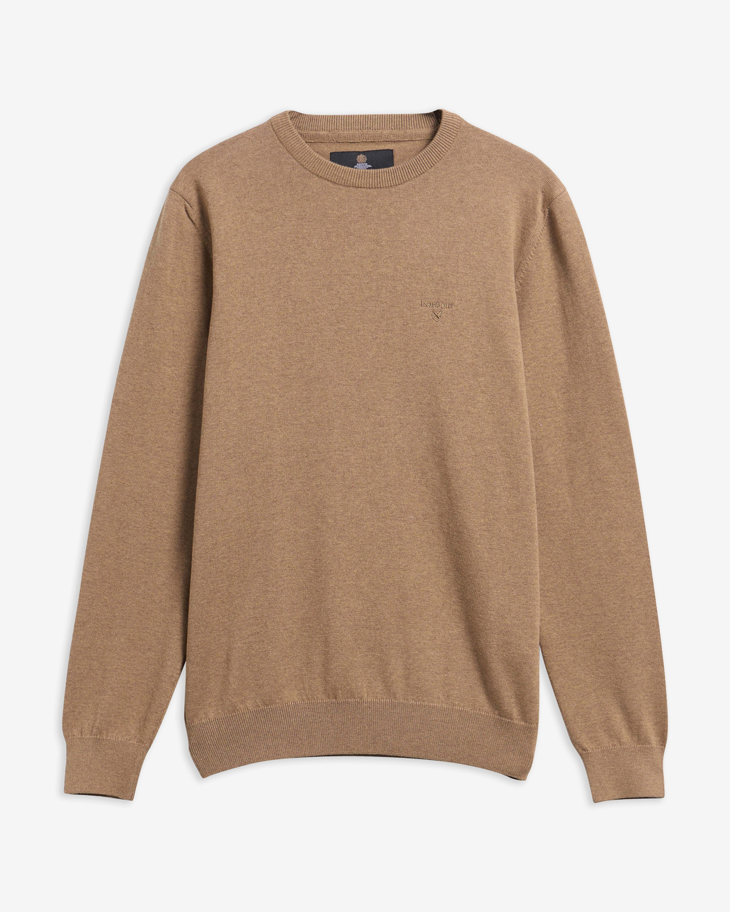 Pima Cotton Crew Neck Jumper Sandstone