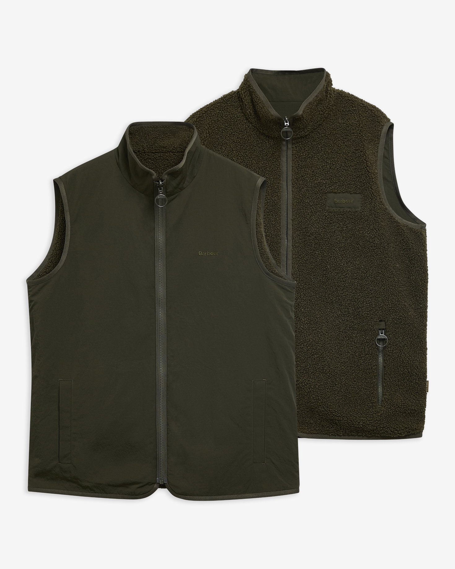 Reversible Fleece Gilet Sage