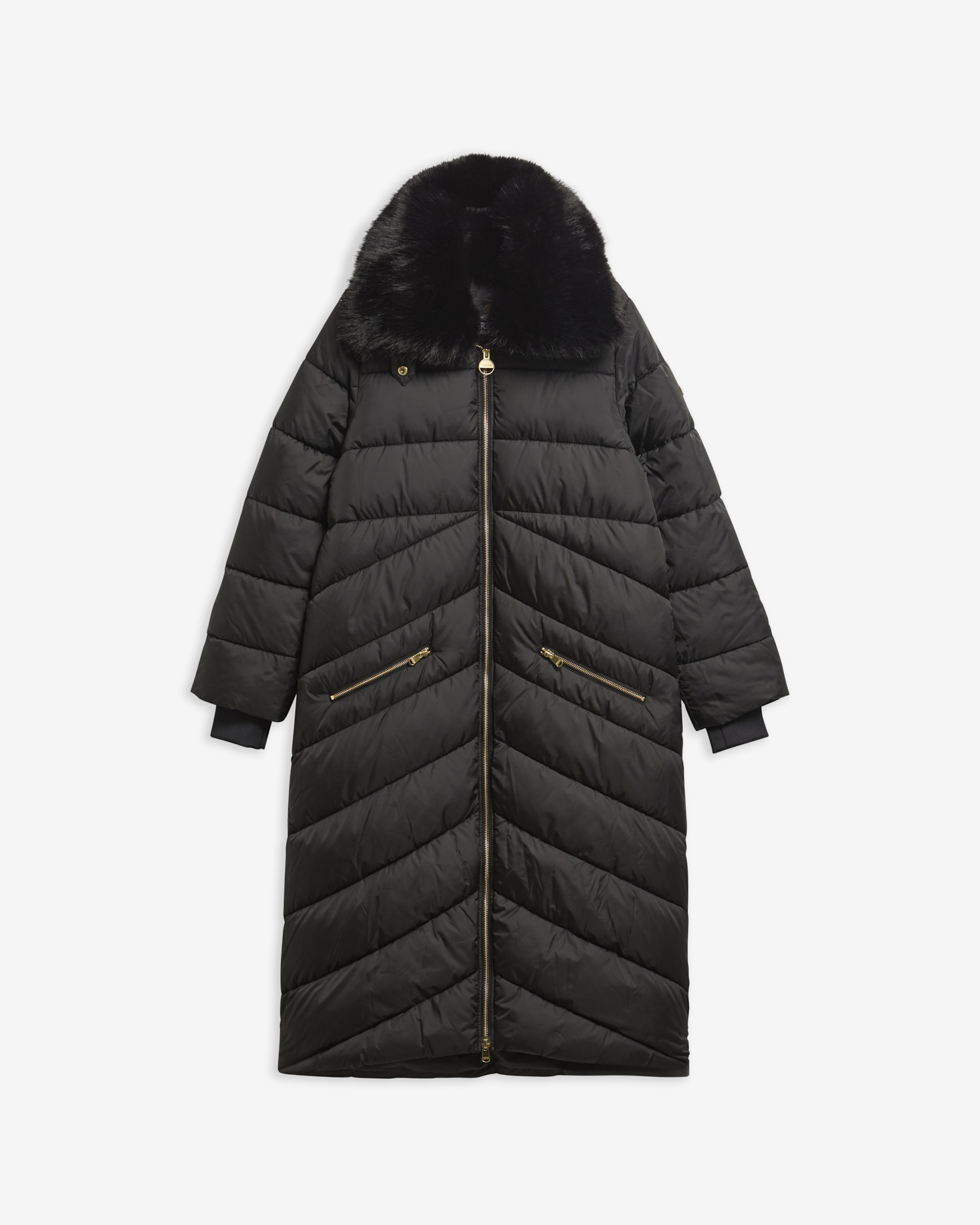 Cyrus Longline Puffer Jacket Black