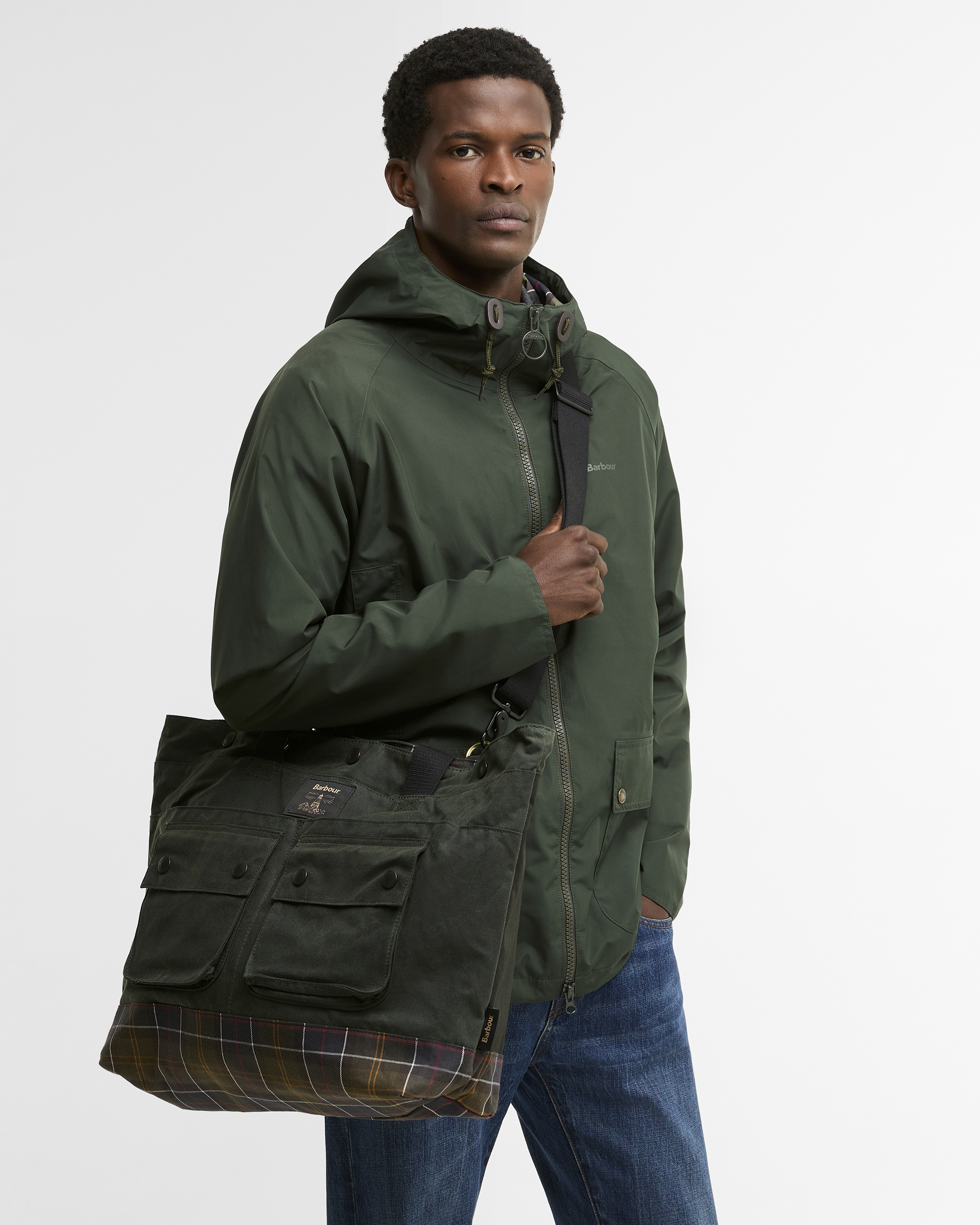 Field Waxed Tote Bag Sage/Classic