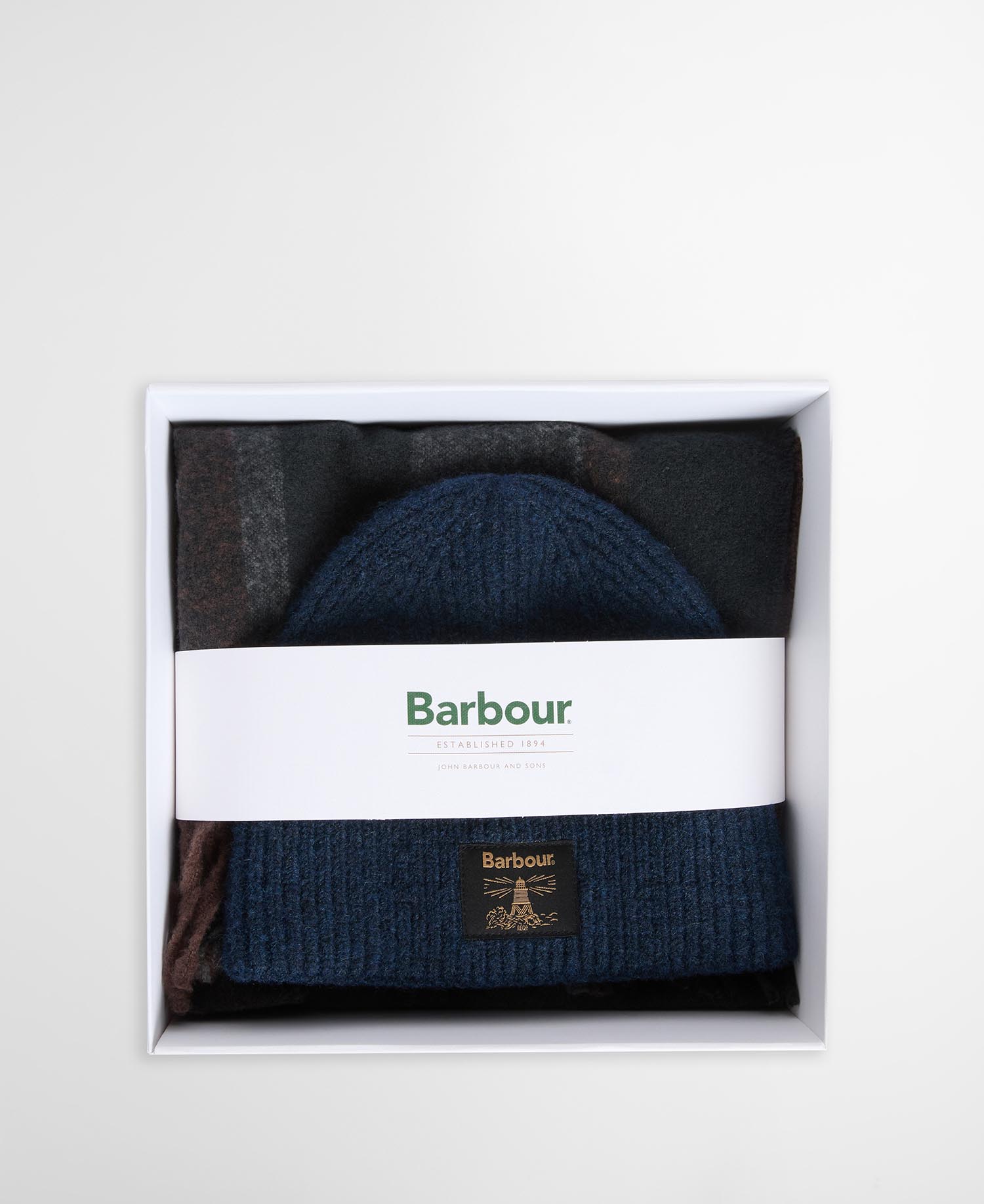 Set regalo con berretto e sciarpa Westerdale Navy/Grey