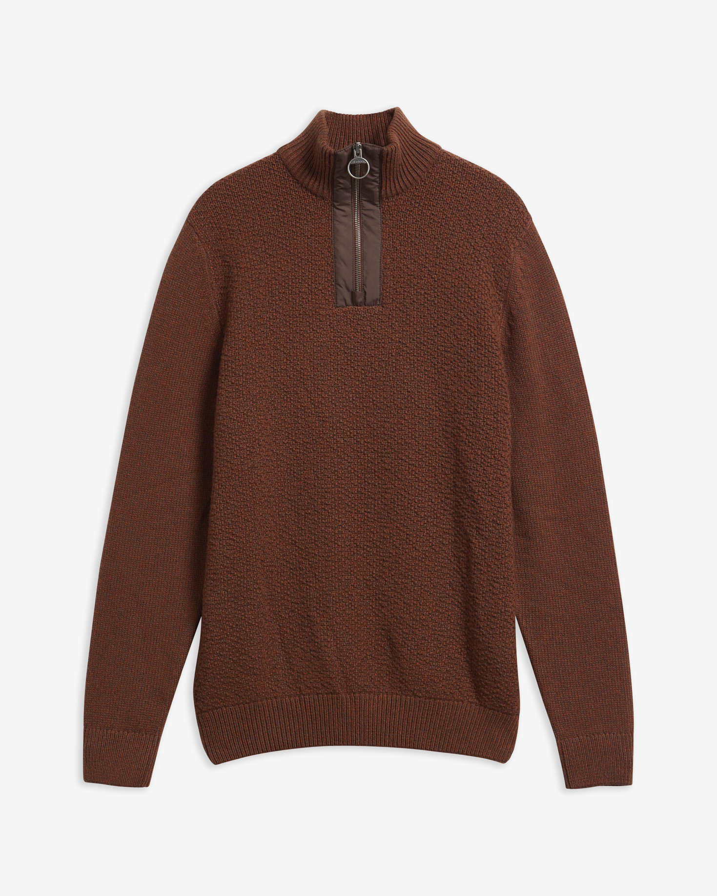 Barbour Pullover Danforth Textured Half-Zip Mushroom
