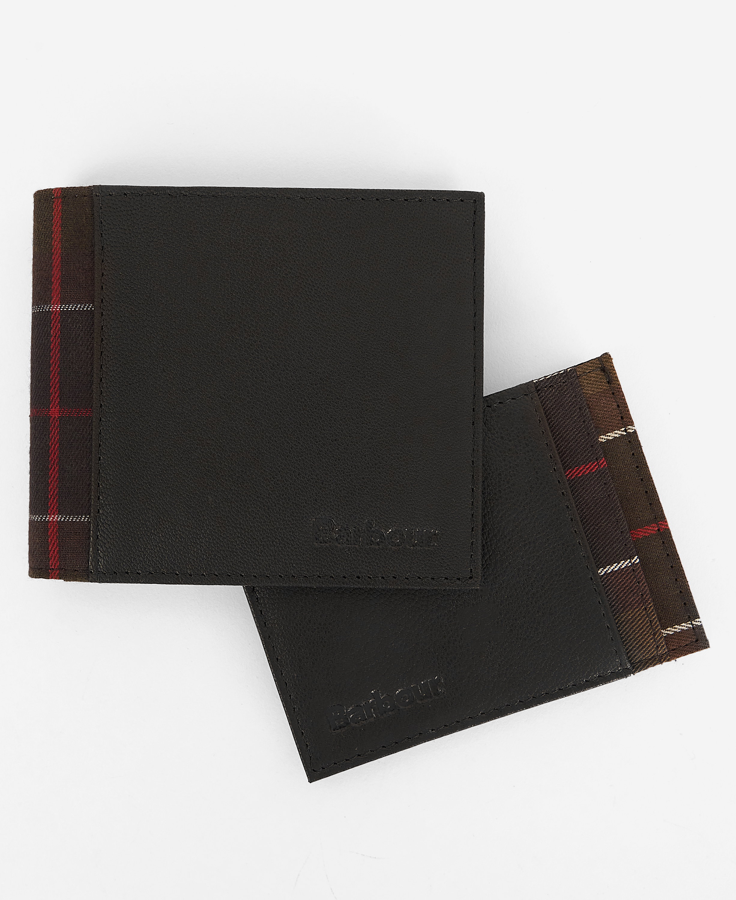 Wallet & Card Holder Gift Set Black-Classic Tartan