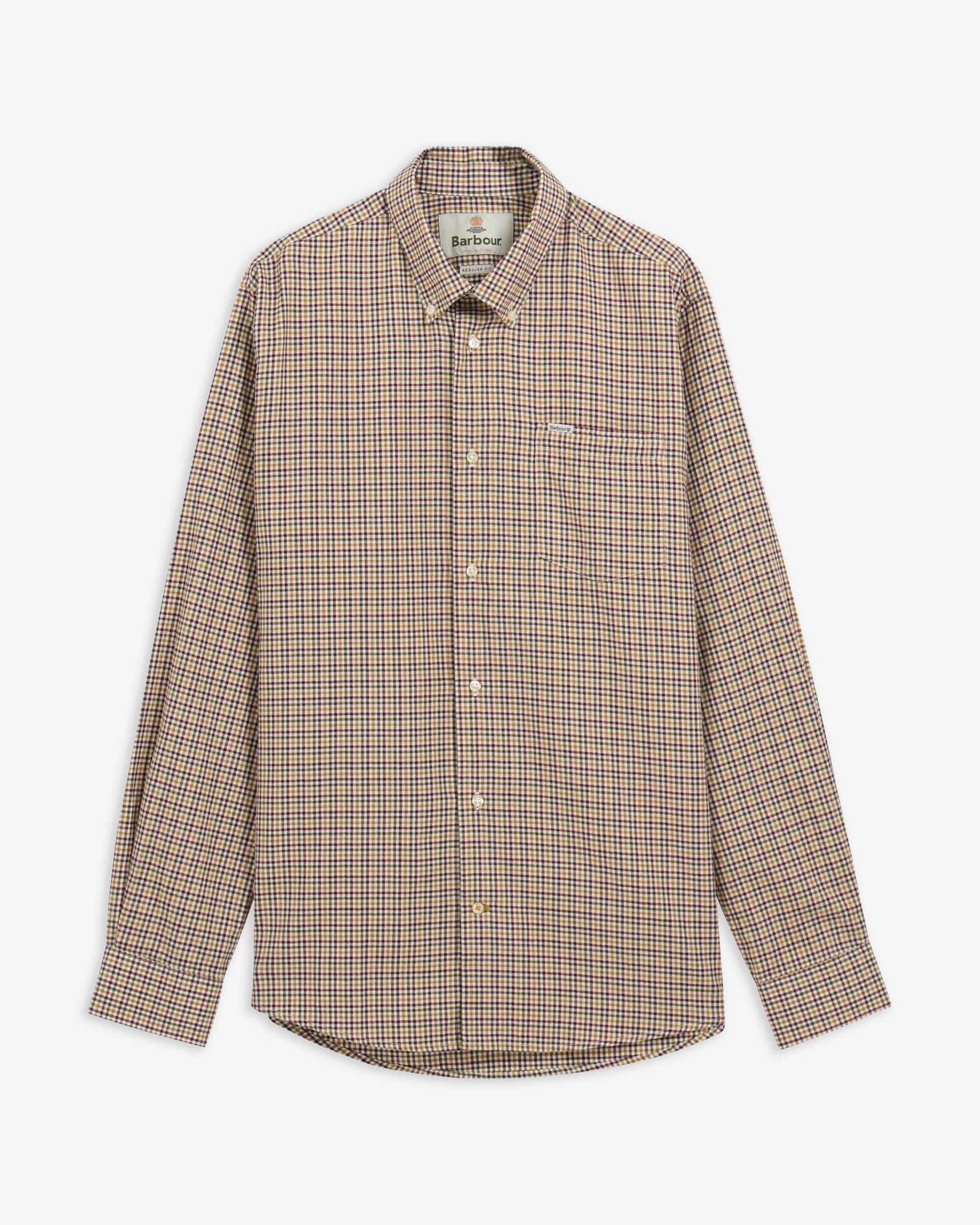 Farmtown Regular-Fit Long-Sleeved Shirt Dark Bordeaux