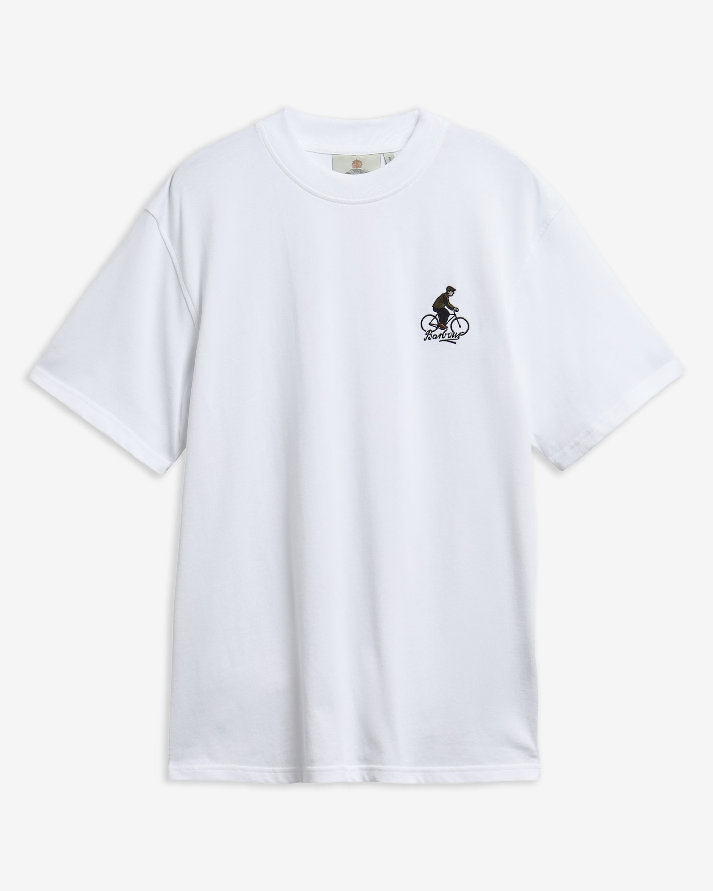 Barbour T-Shirt Trussford Bicycle Oversized White