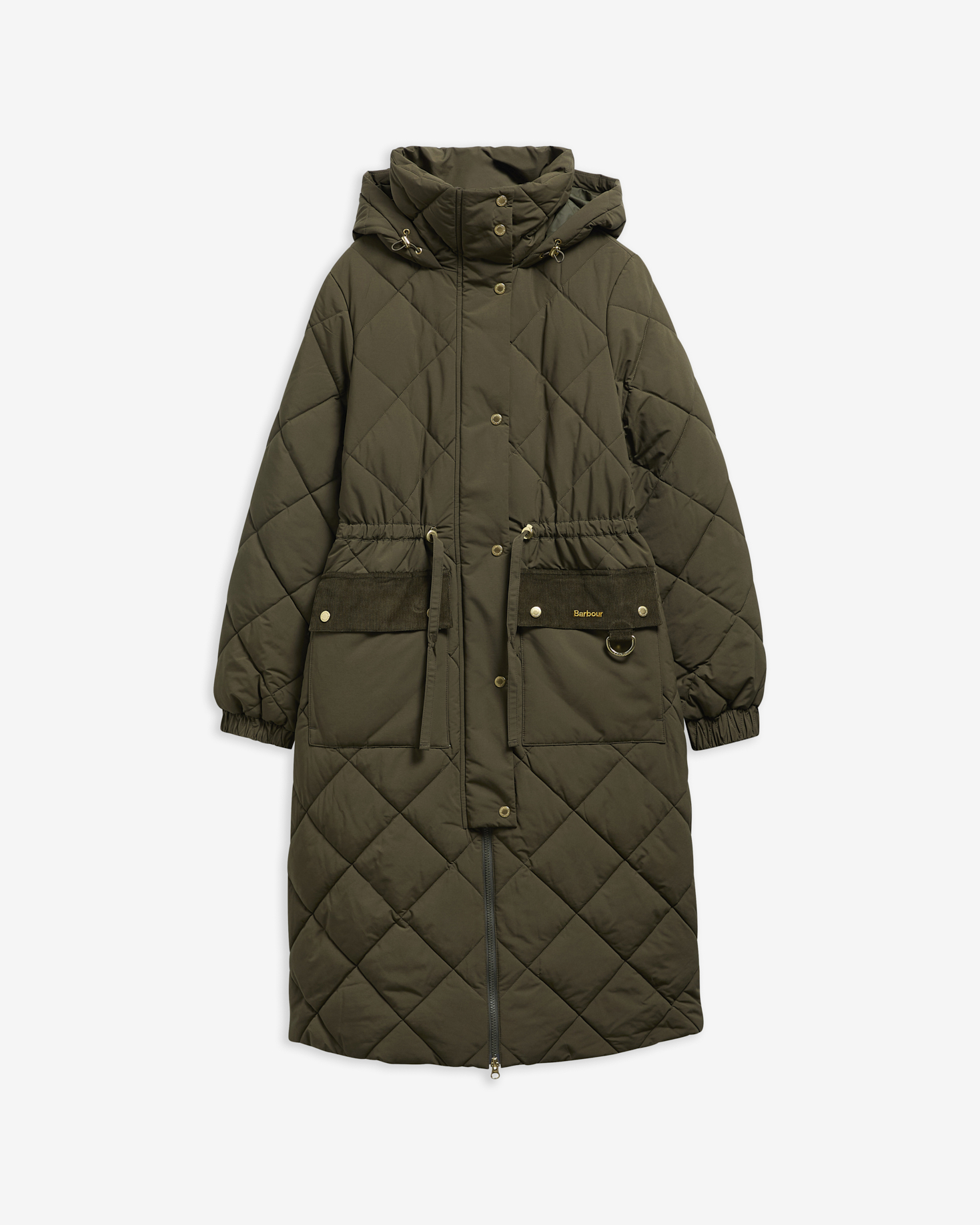 Alverstone Longline Puffer Jacket Olive/Shadow Classic