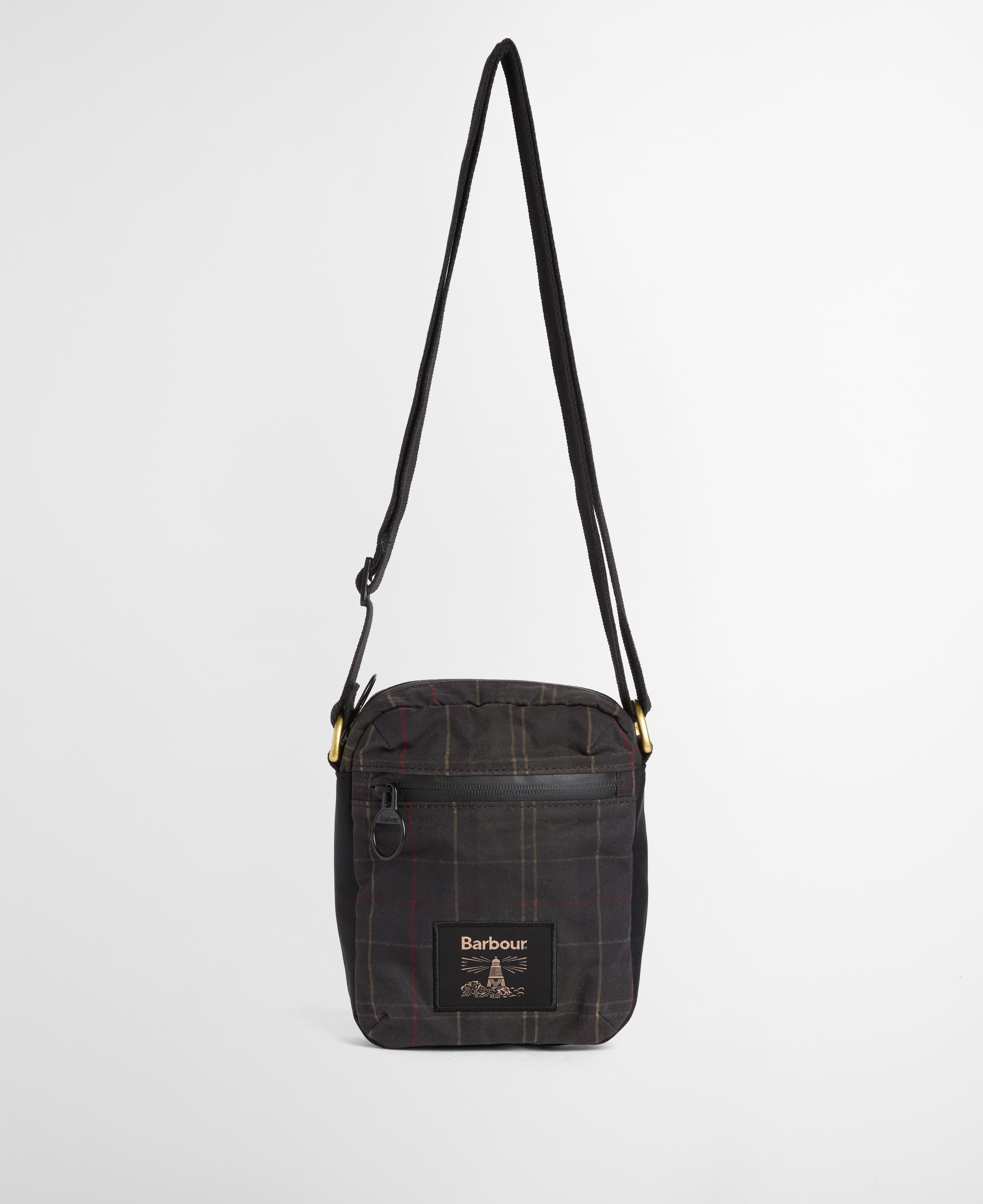 Field Tartan Waxed Crossbody Bag Dark Classic Tartan