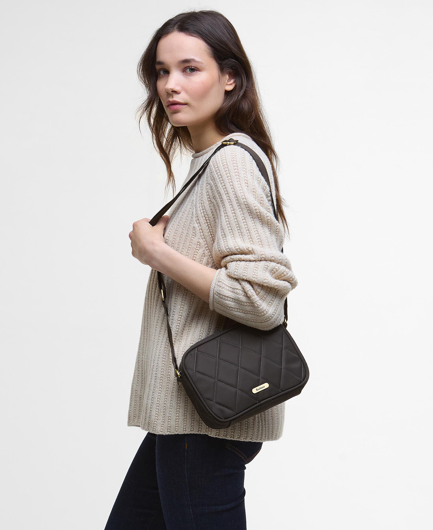Quilted Crossbody Bag Olive