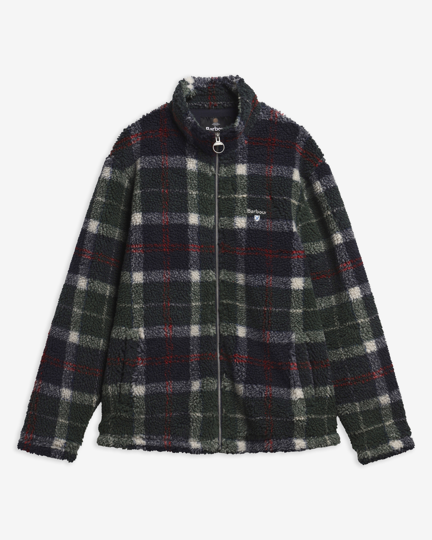 Fleecejacke Tartan Sherpa Evergreen Tartan