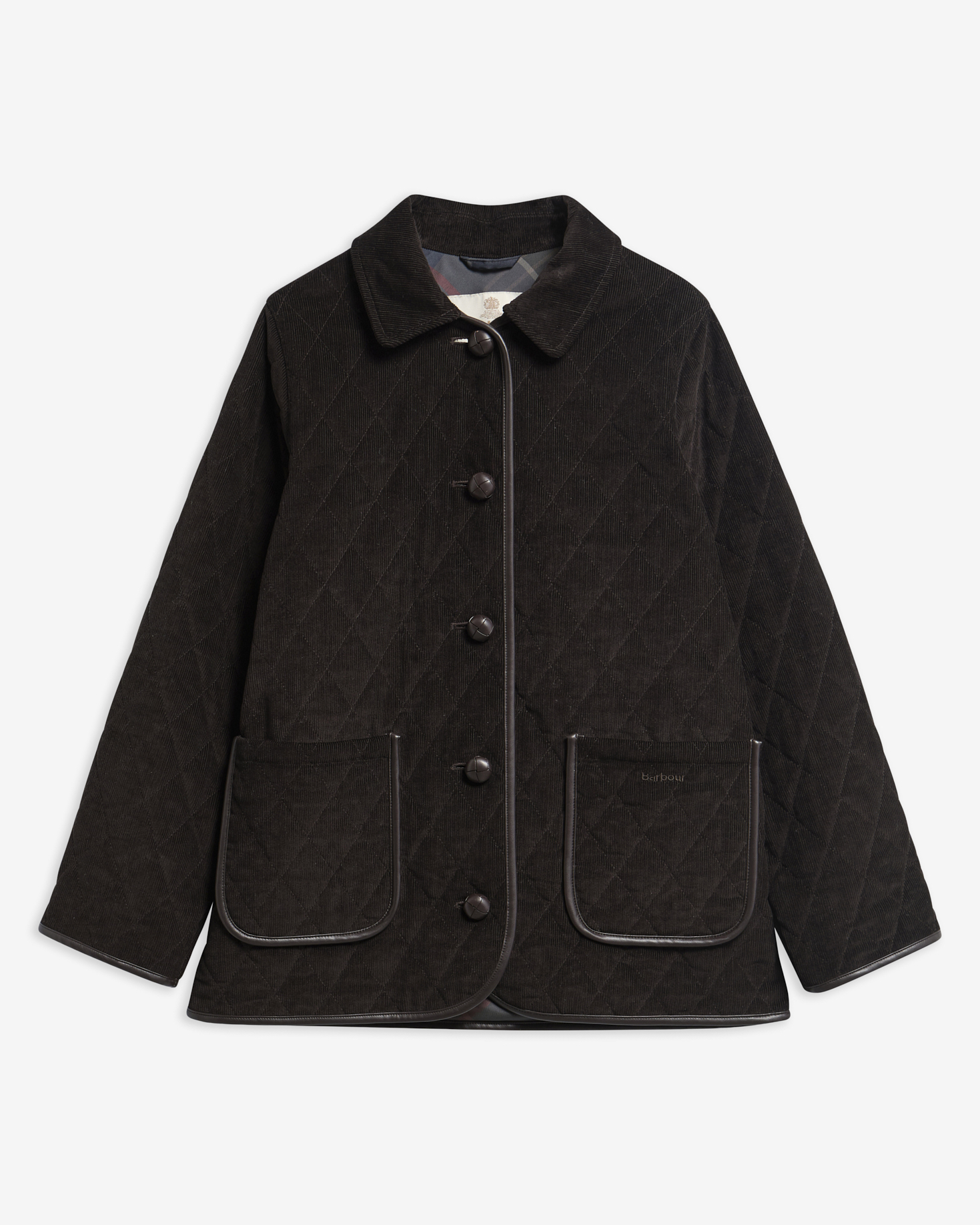 Giacca trapuntata Marlow in velluto a coste Dk Brown/Shadow Classic
