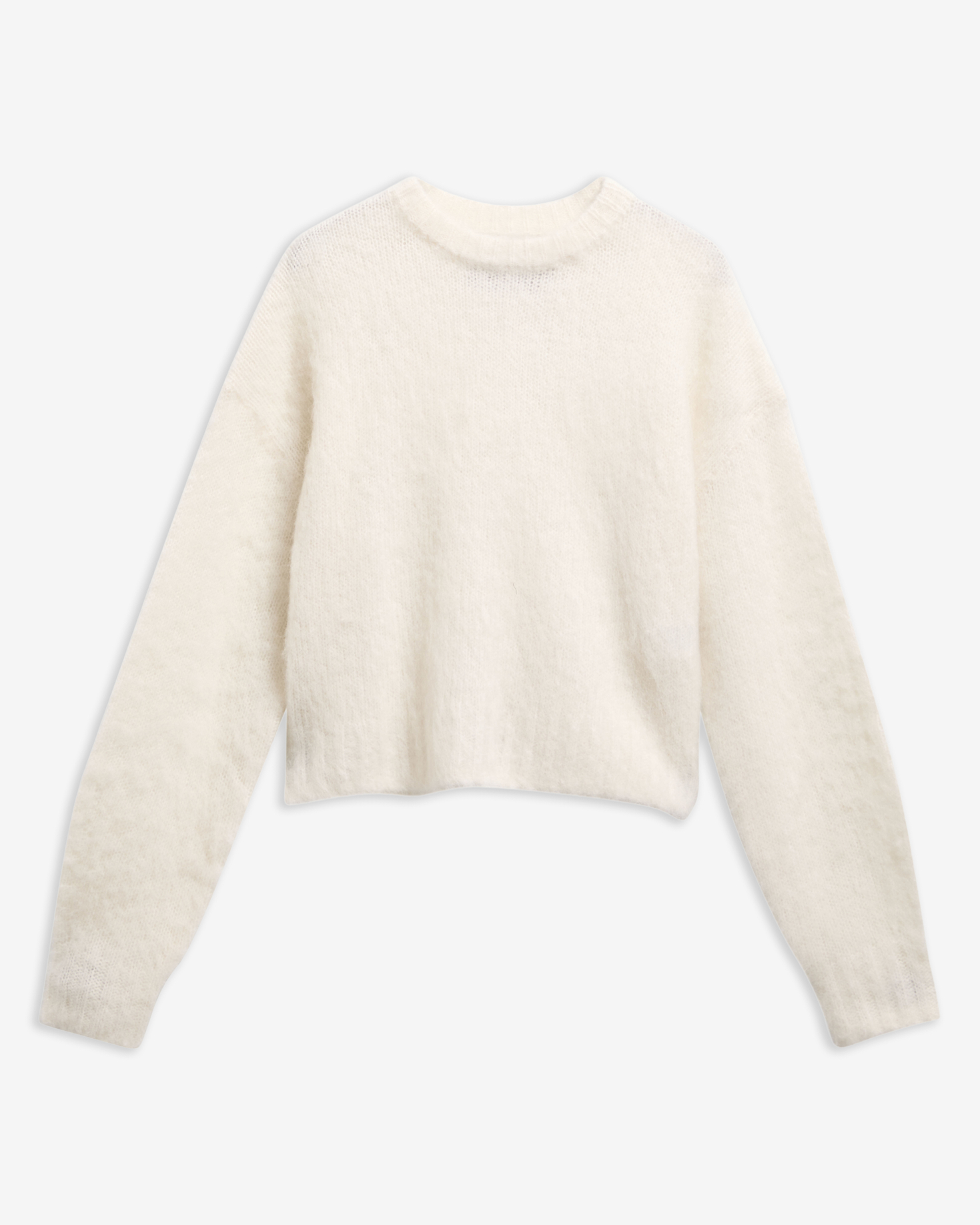 Gea Alpaca-Blend Crew Neck Jumper Off White