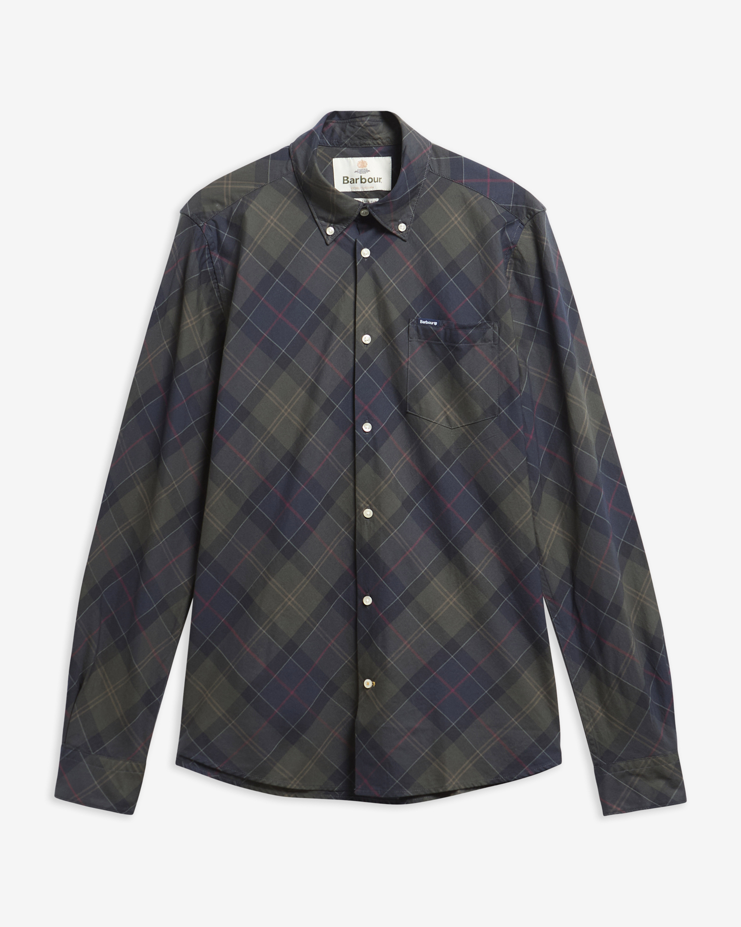 Lochton Tailored Tartan Long-Sleeved Shirt Shadow Classic