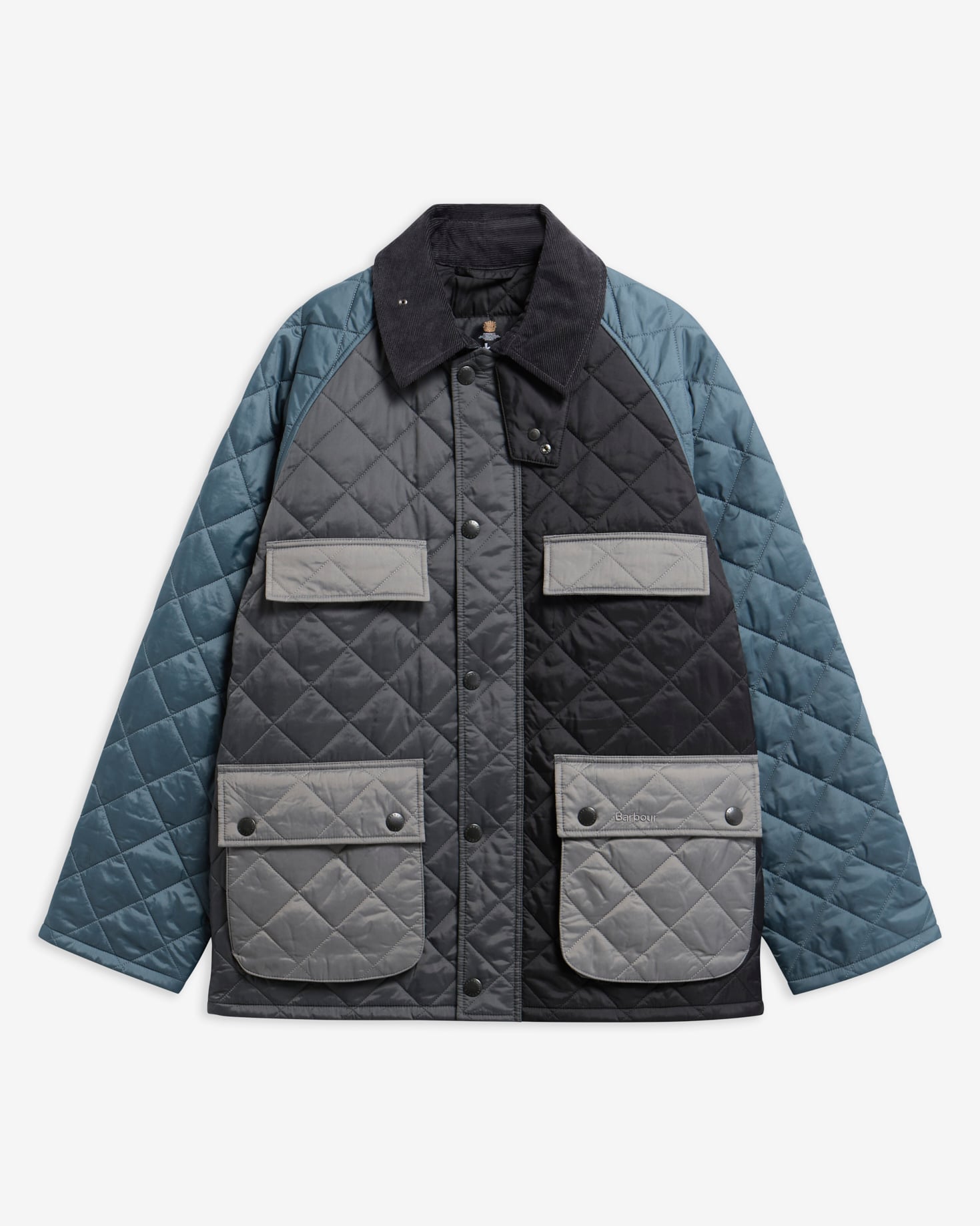 Barbour Steppjacke Patchwork Sugarlump Bedale Black