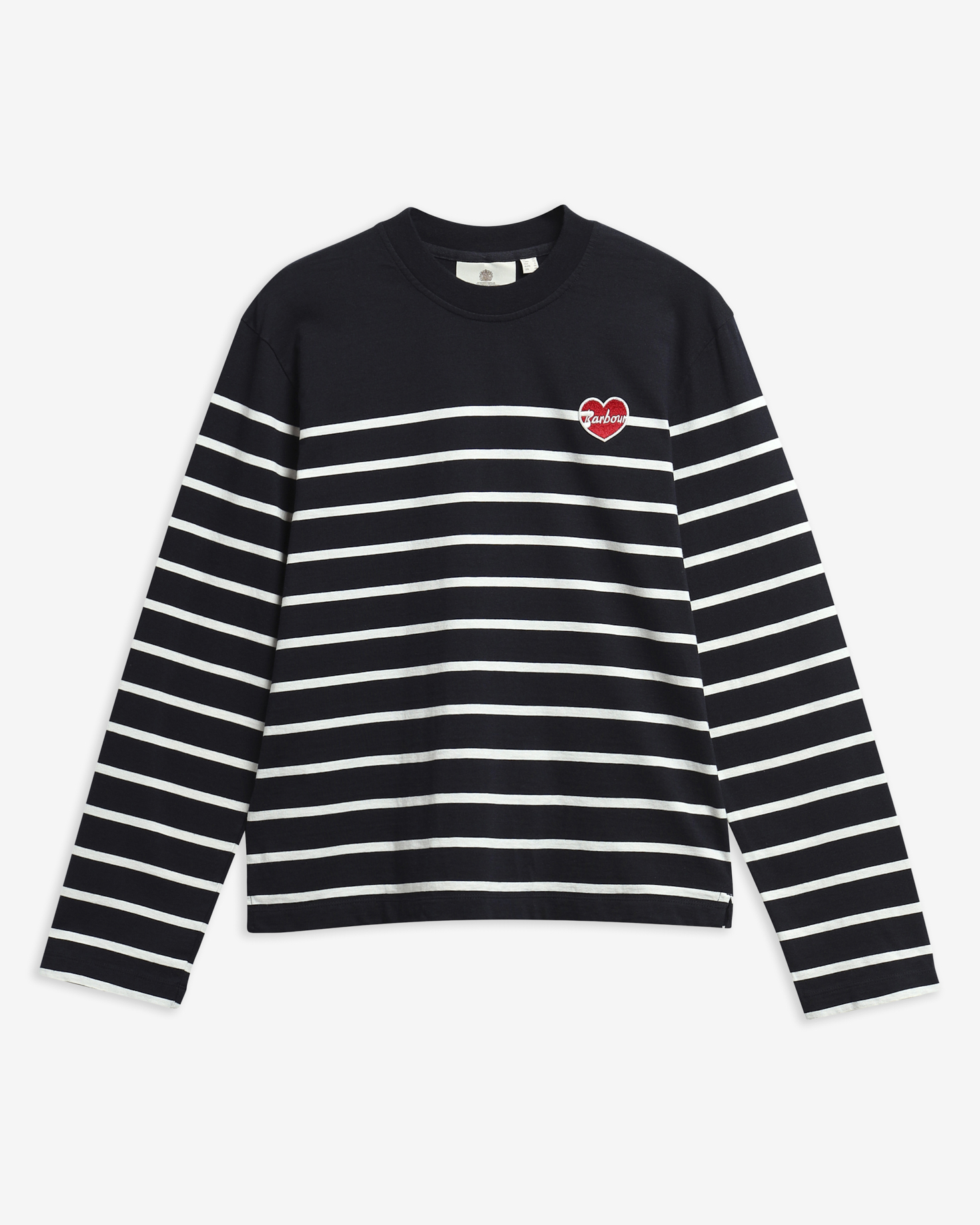 Barbour Langarmshirt Harling Striped Dark Navy/Cloud