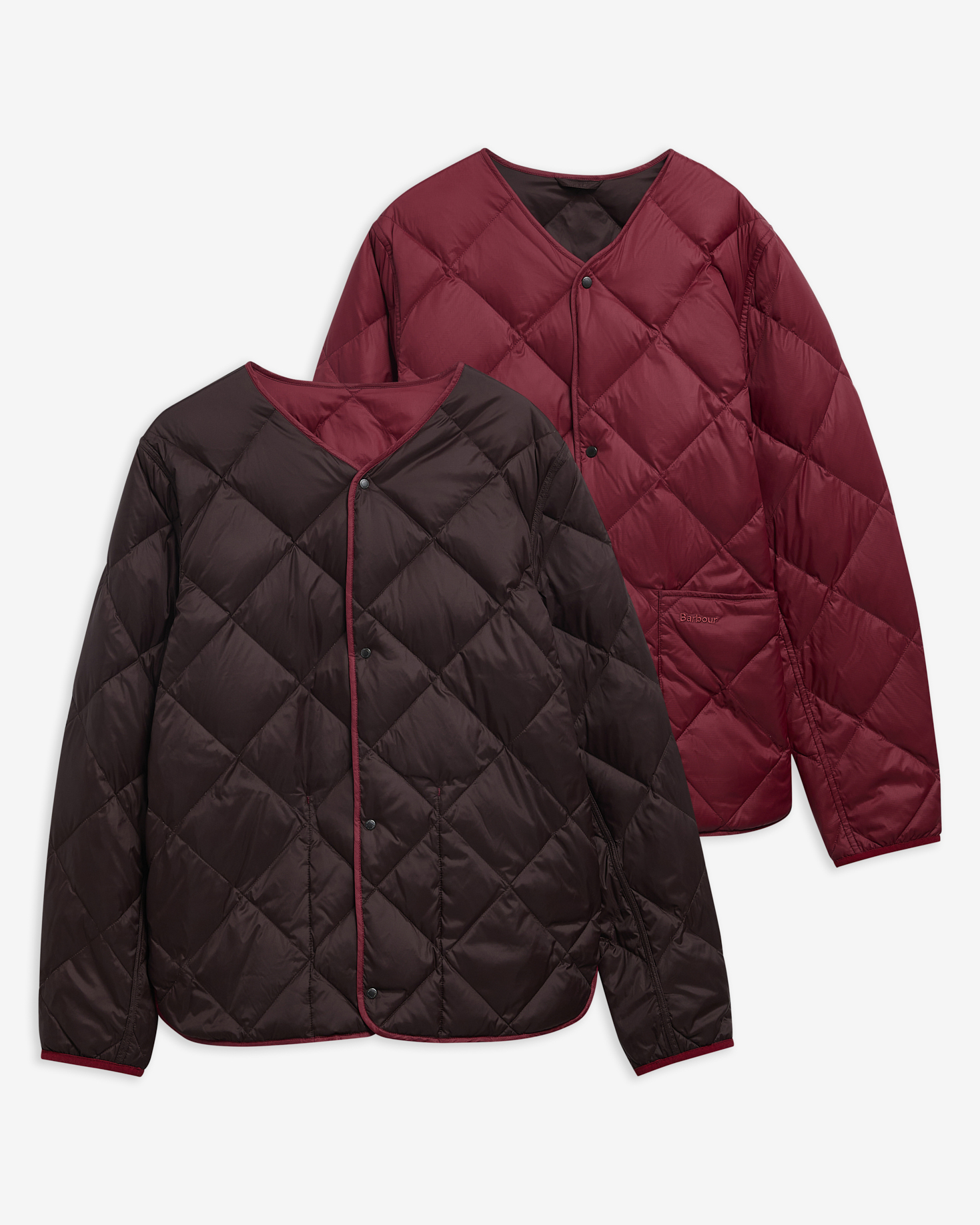 Lightweight Down Reversible Puffer Liner Wine