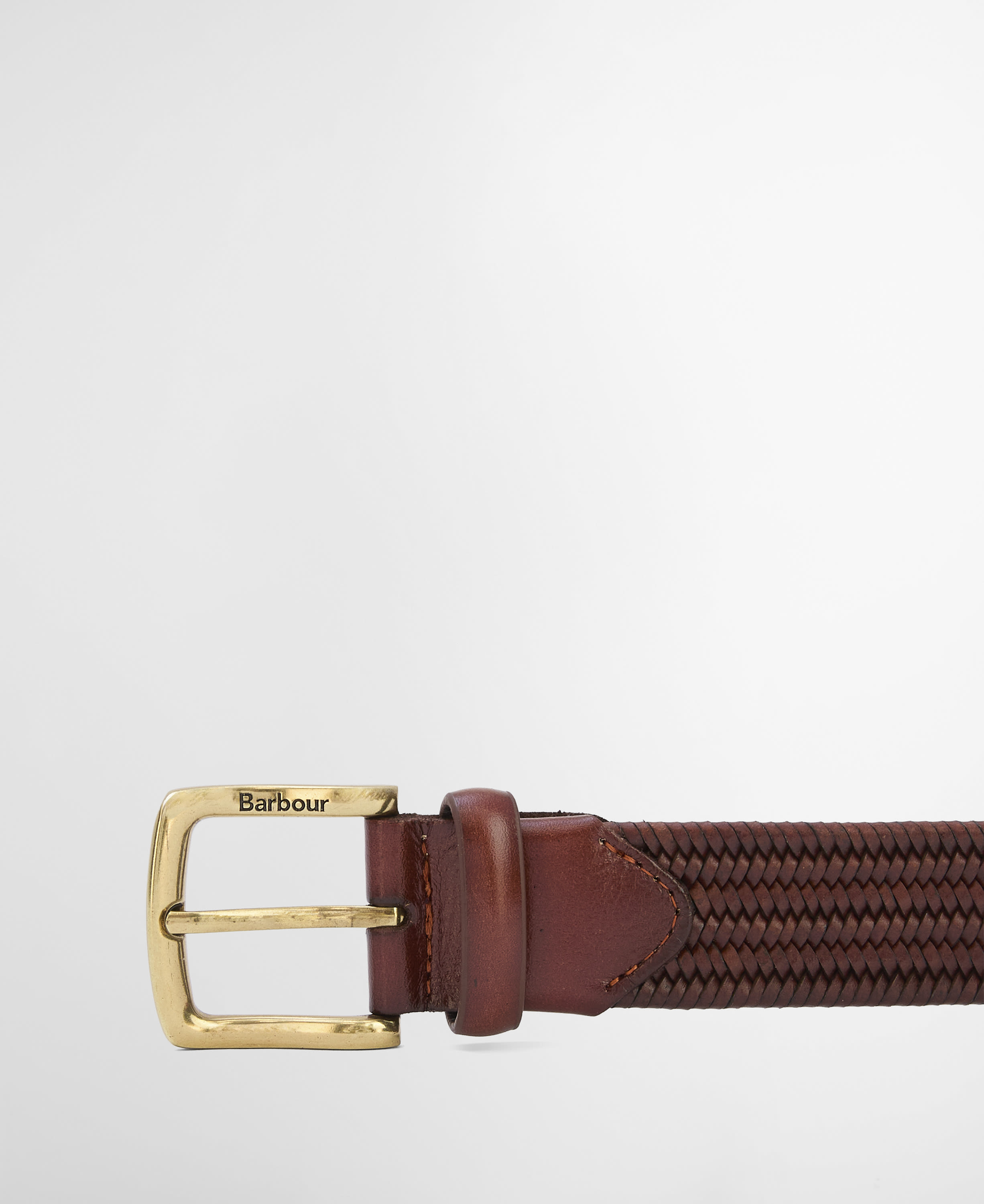 Stretch Leather Belt Brown
