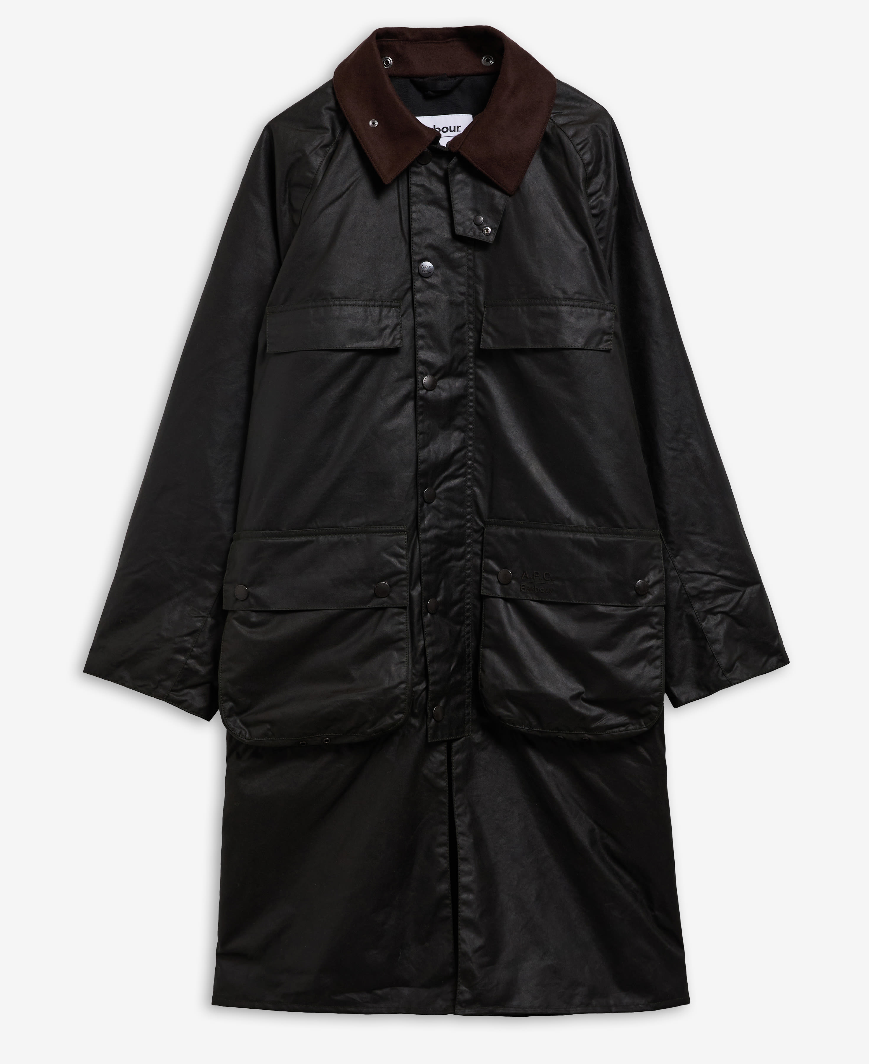 Barbour x A.P.C. Wachsmantel Sugarlump Bedale Dark Sage