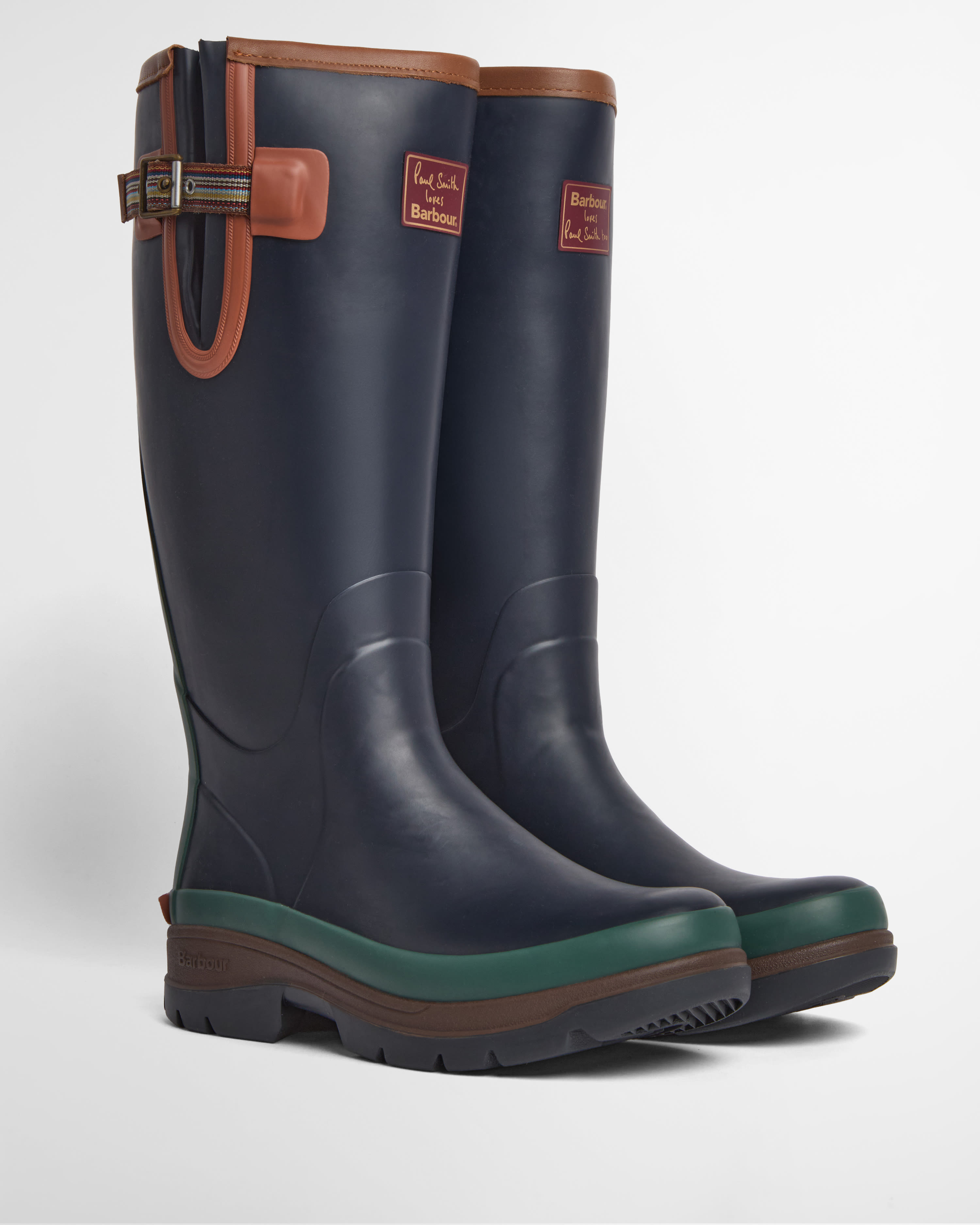 Paul Smith Loves Barbour Herren Gummistiefel Navy