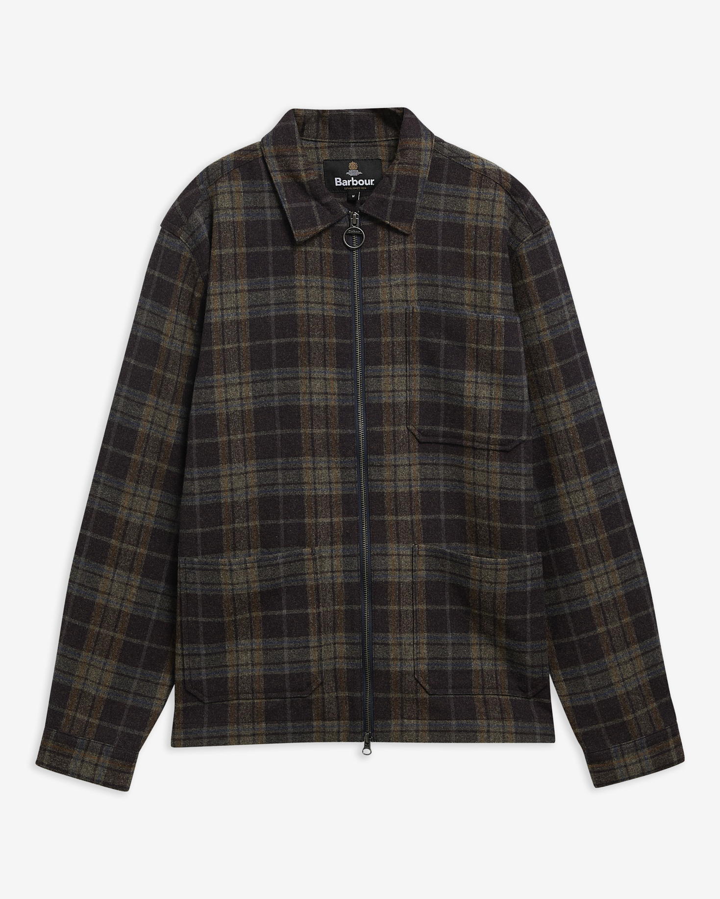 Barbour Overshirt Northfield Checked Brown