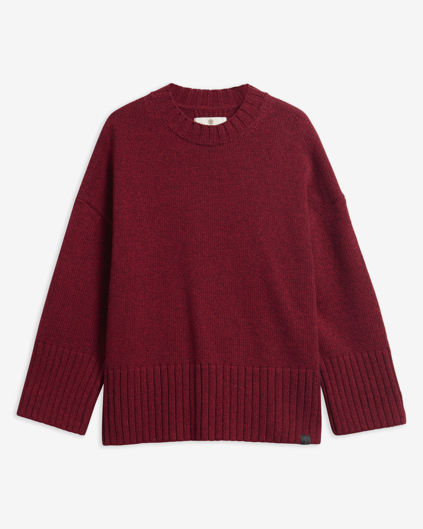 Gaia Crew Neck Jumper Cranberry Red
