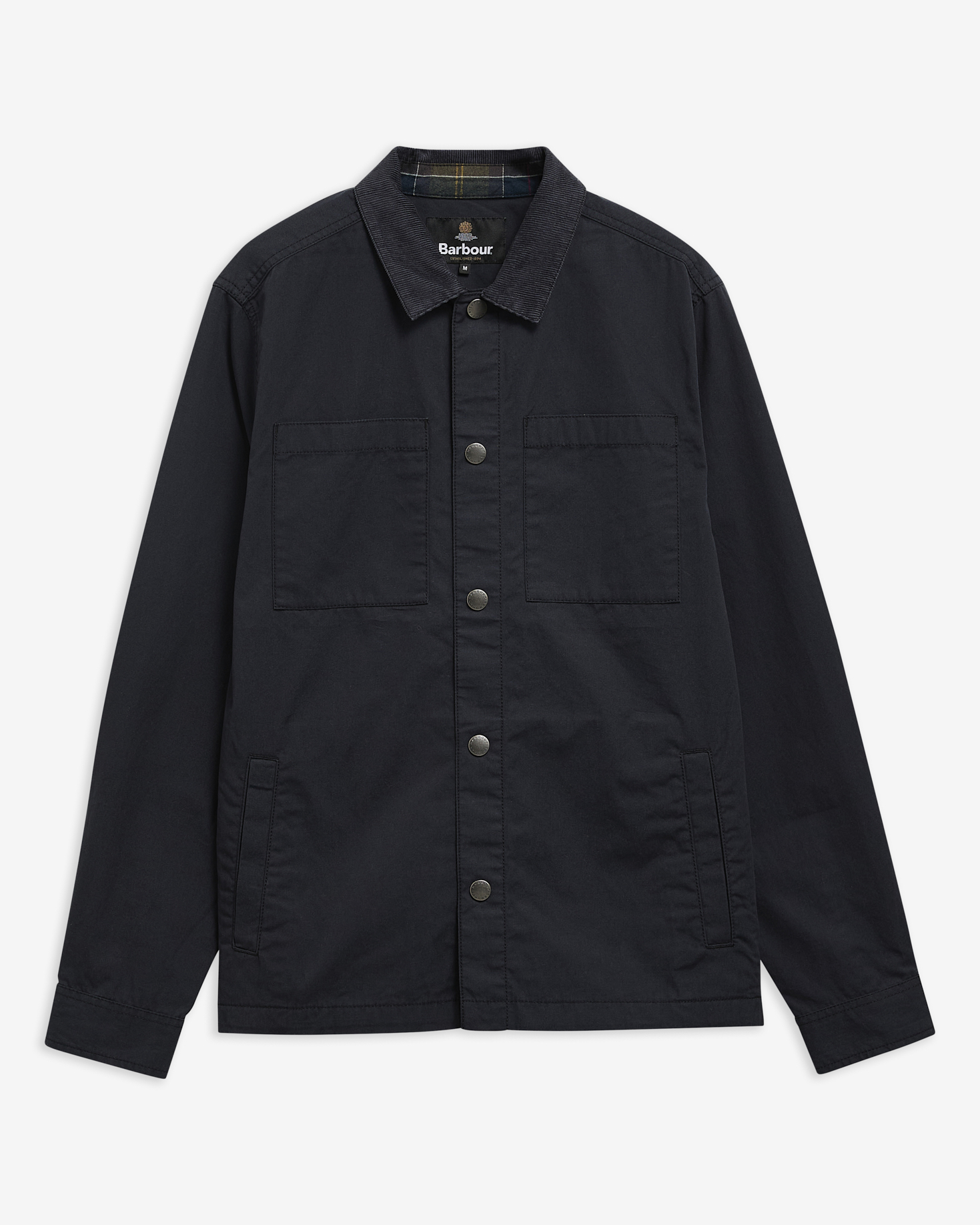 Cord Collar Twill Overshirt Dark Navy