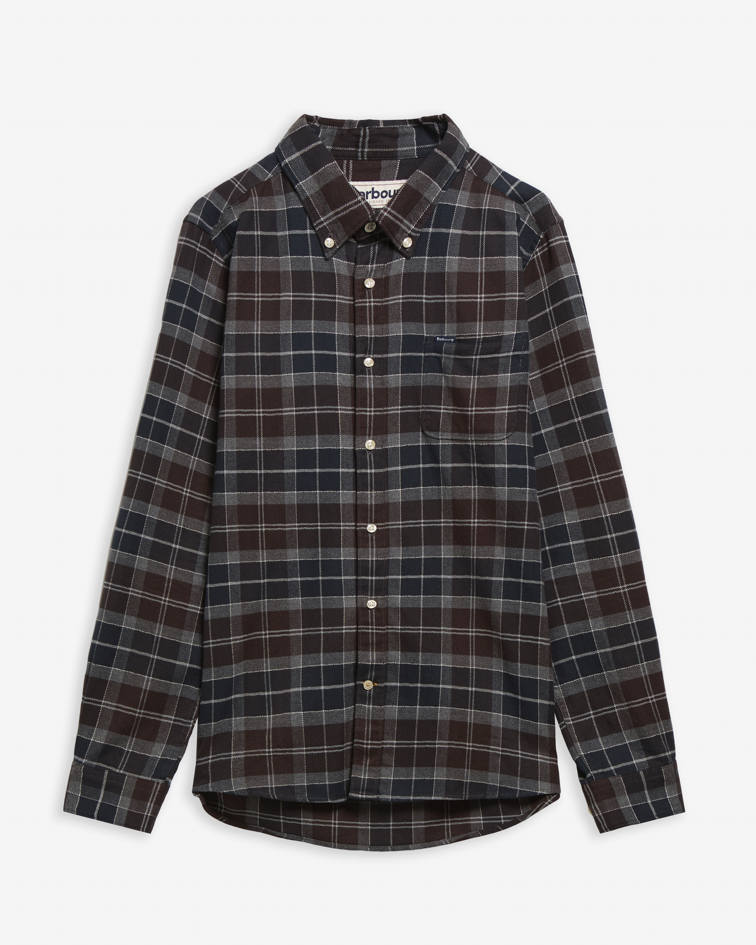 Kyeloch Tailored Long-Sleeved Shirt Midnight Oak Tartan