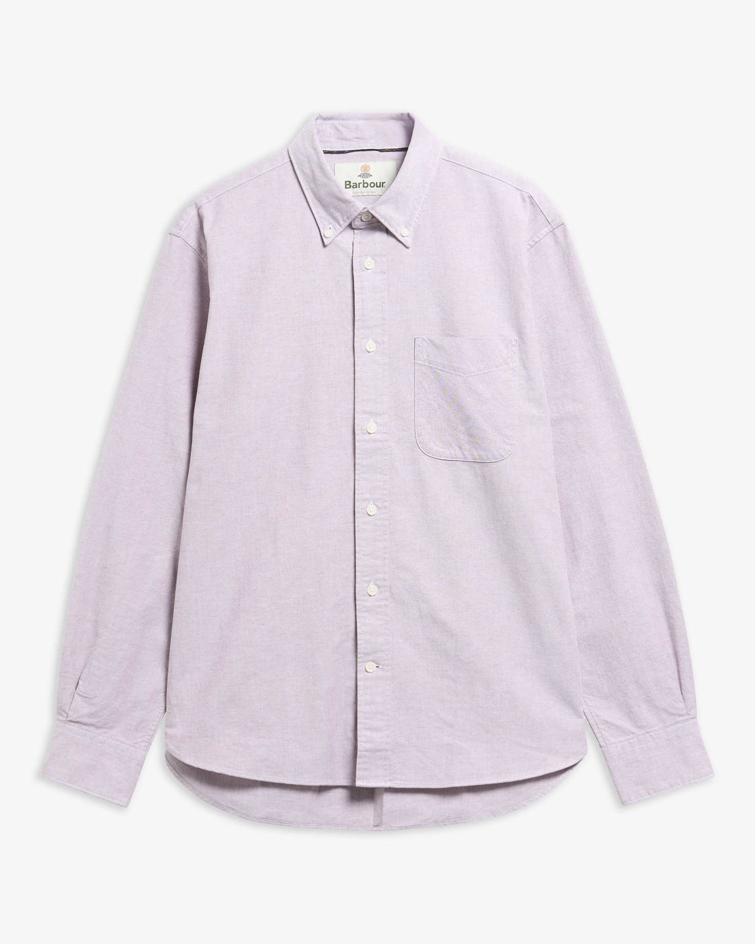 Camicia a maniche lunghe e righe Oxford con taglio classico Dk Red