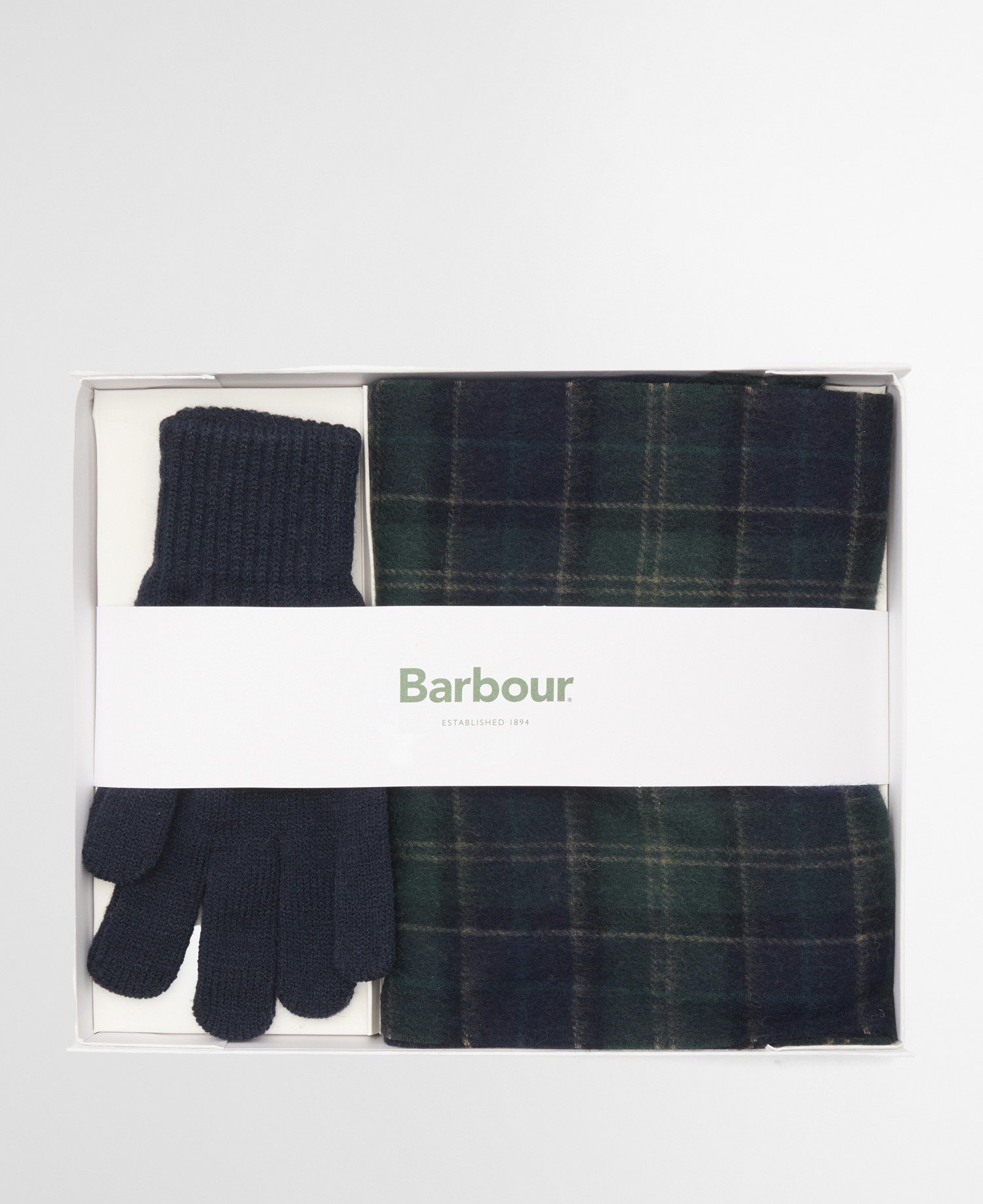 Tartan Scarf & Glove Gift Set Green Loch Tartan