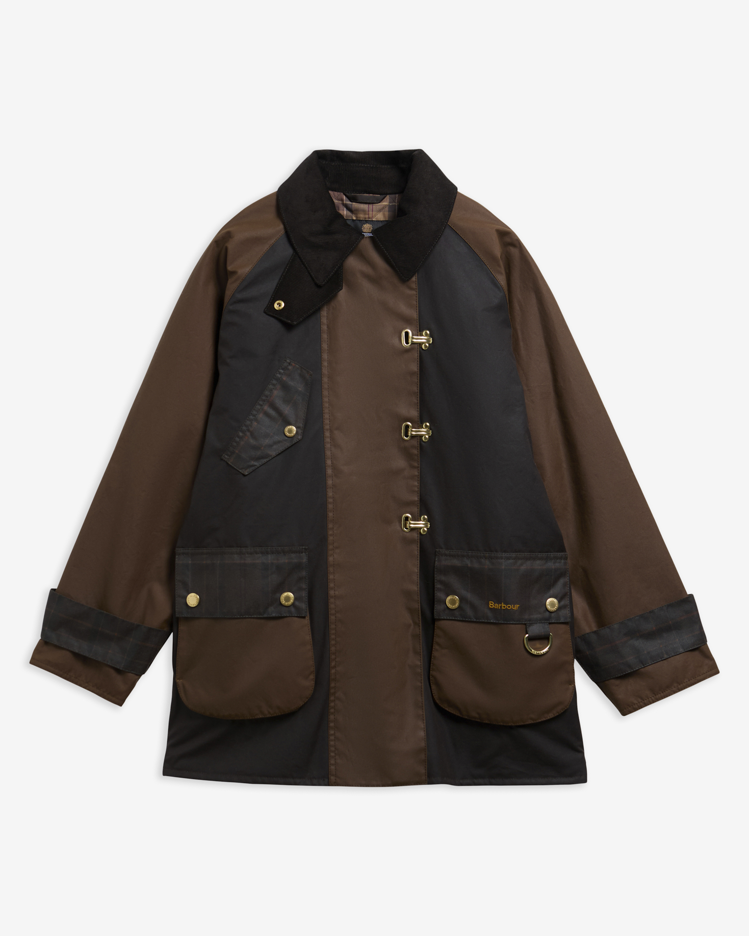 Giacca cerata Felton con motivo a quadri Rustic/Bark/Muted