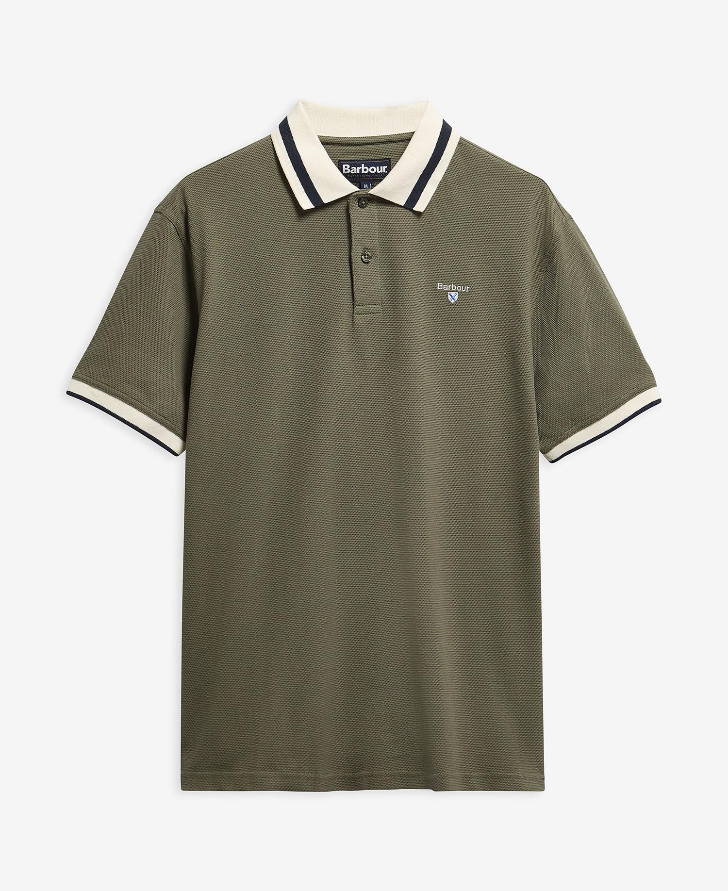 Poloshirt Anthorn Textured Tailored Dusty Olive