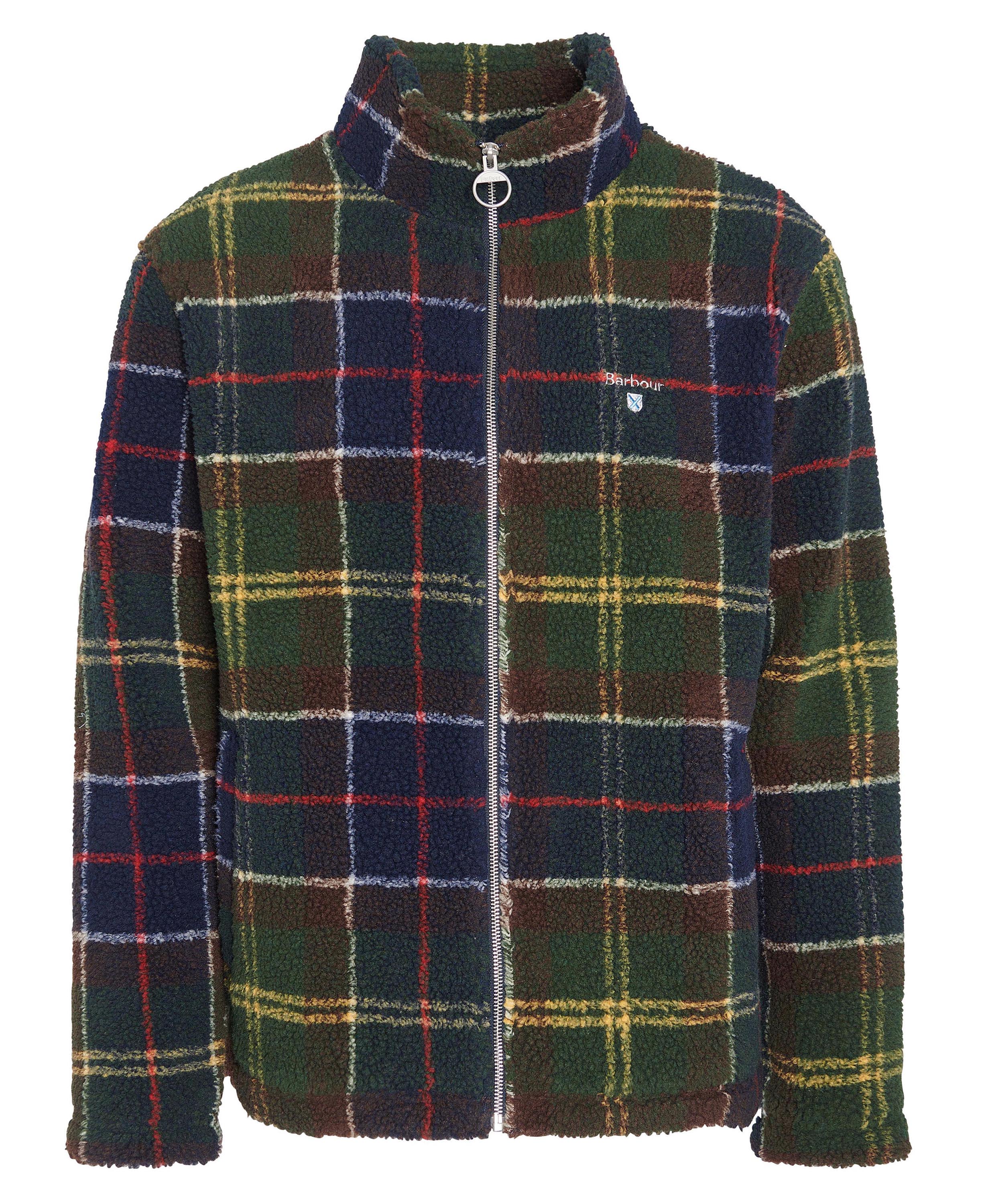 Pile sherpa con motivo tartan