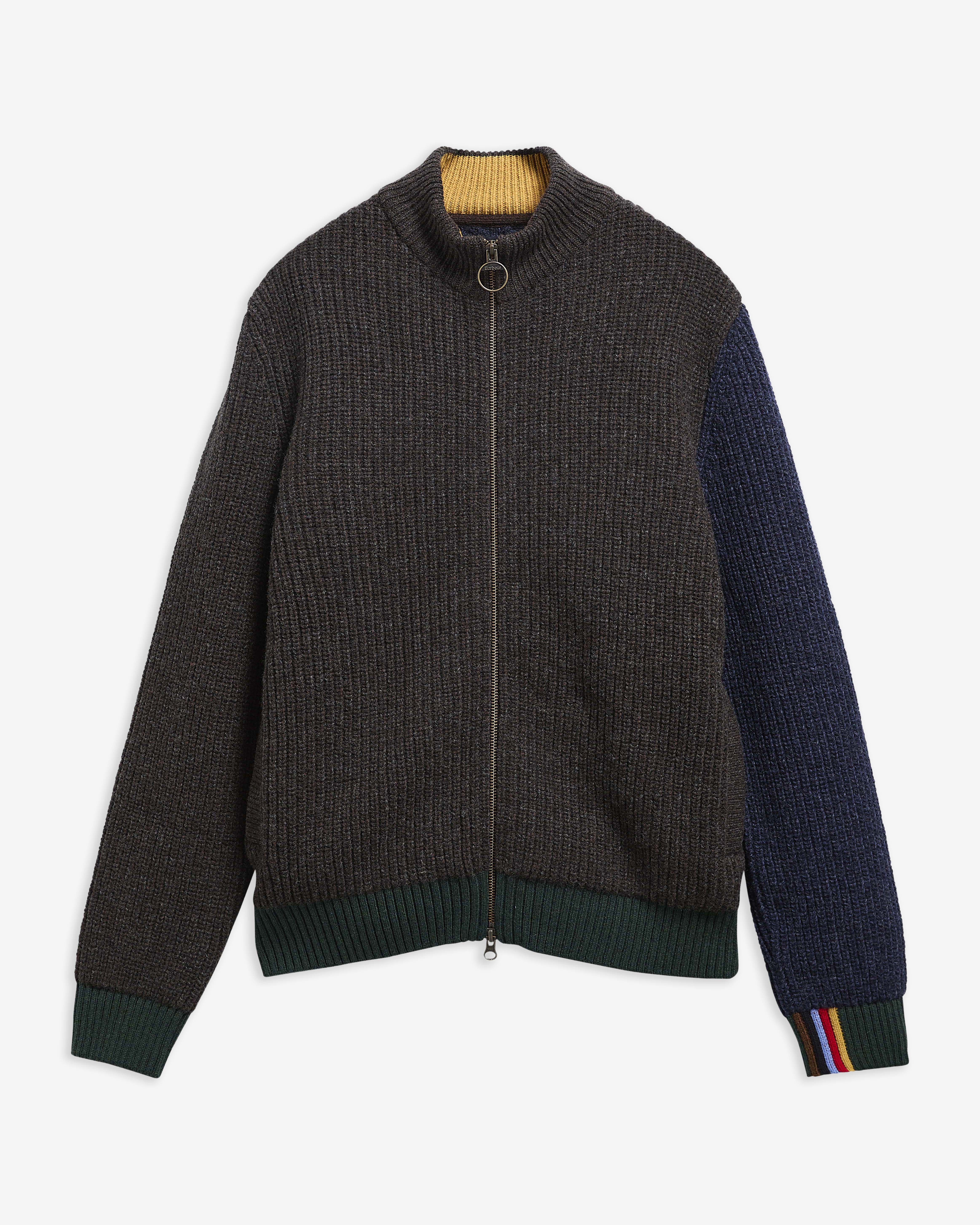 Paul Smith Loves Barbour Tyne Cable-Knit Jumper Bottle Green