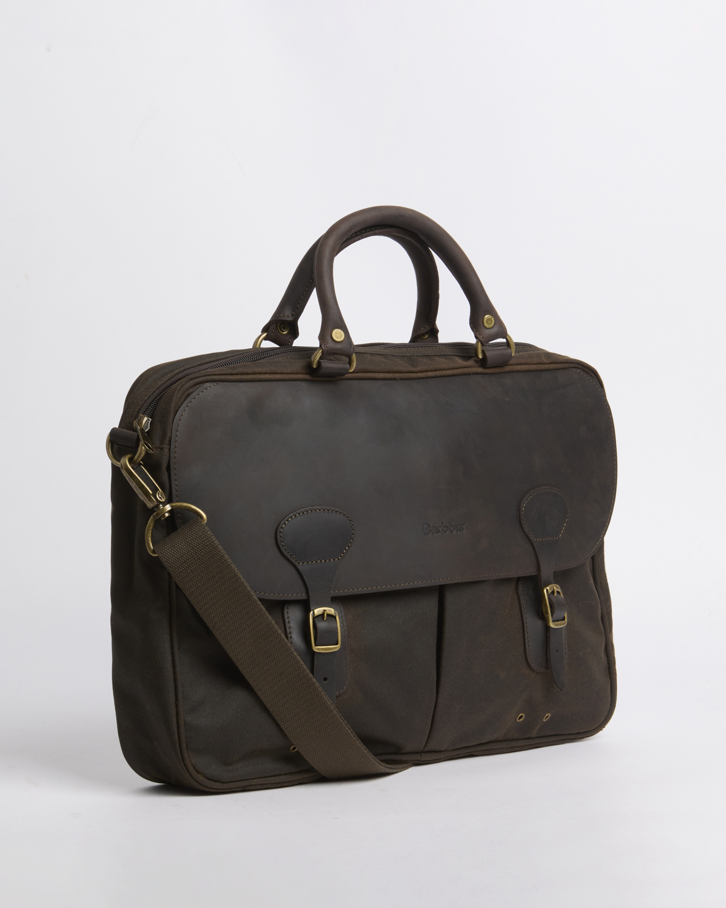 Waxed Leather Briefcase