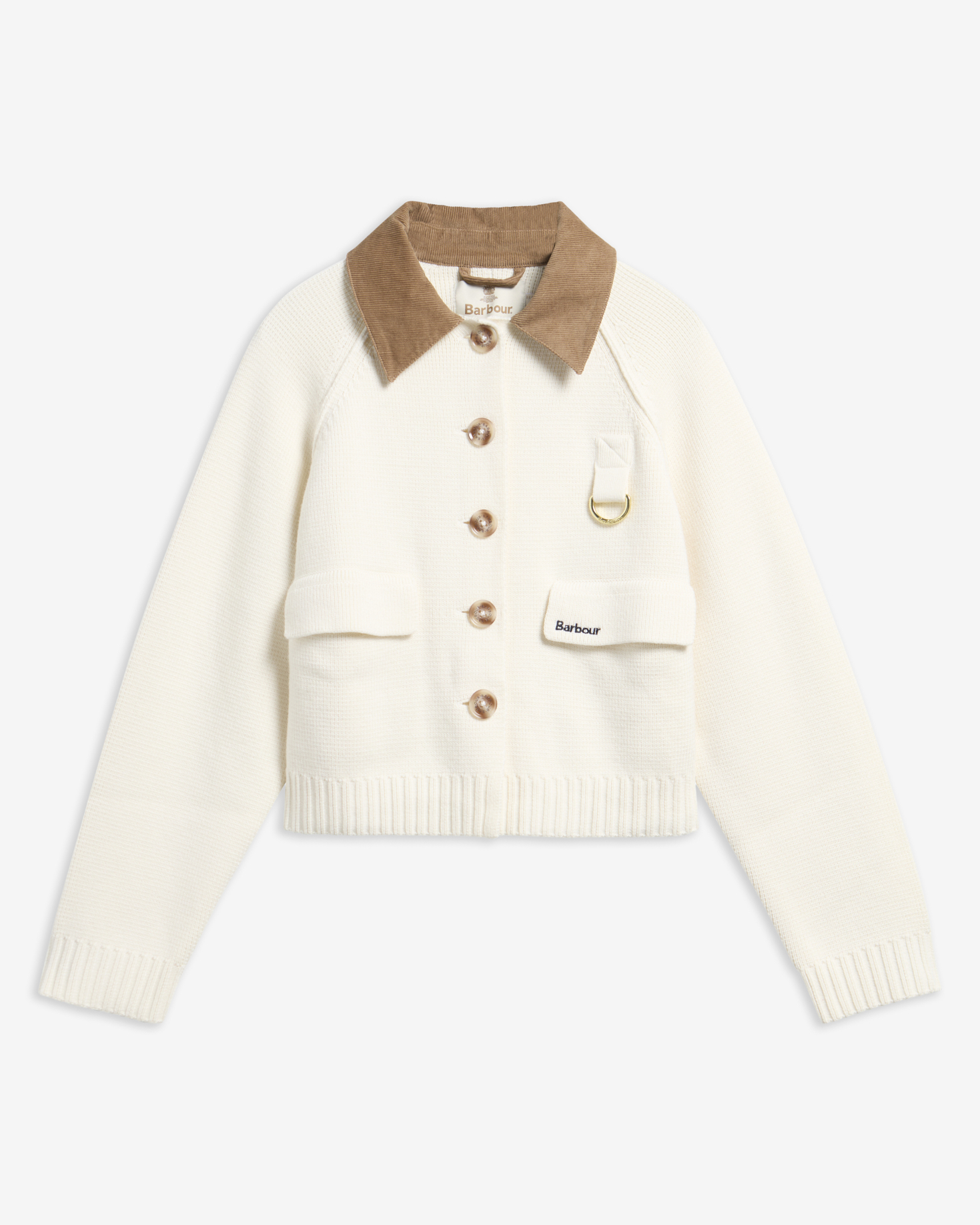 Barbour Strickjacke Alverstone Ecru