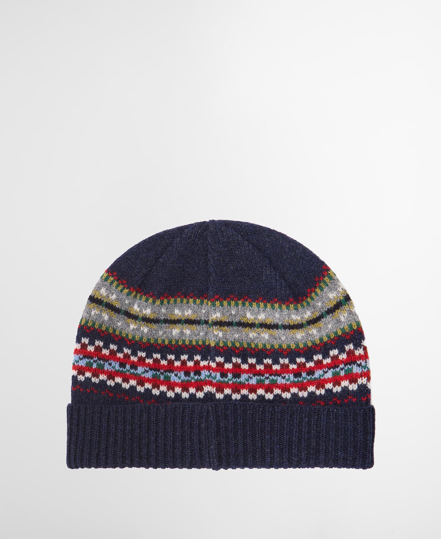 Beanie Fairisle Made in Scotland Navy