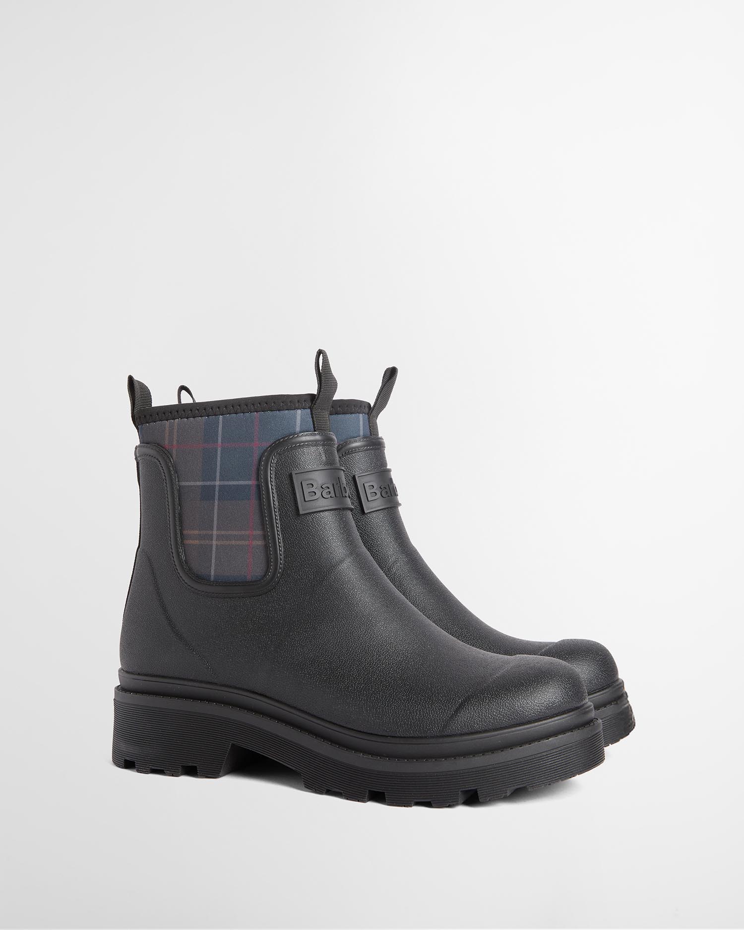 Tronchetti Chelsea in gomma Cynthia Black/Shadow Tartan