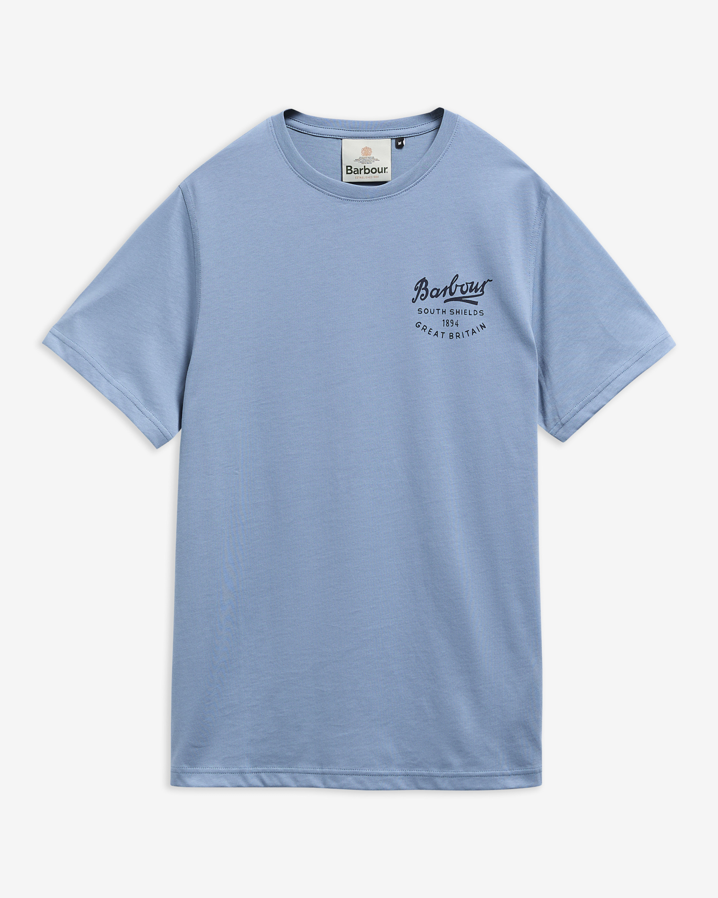 Script Graphic T-Shirt Tarn Blue