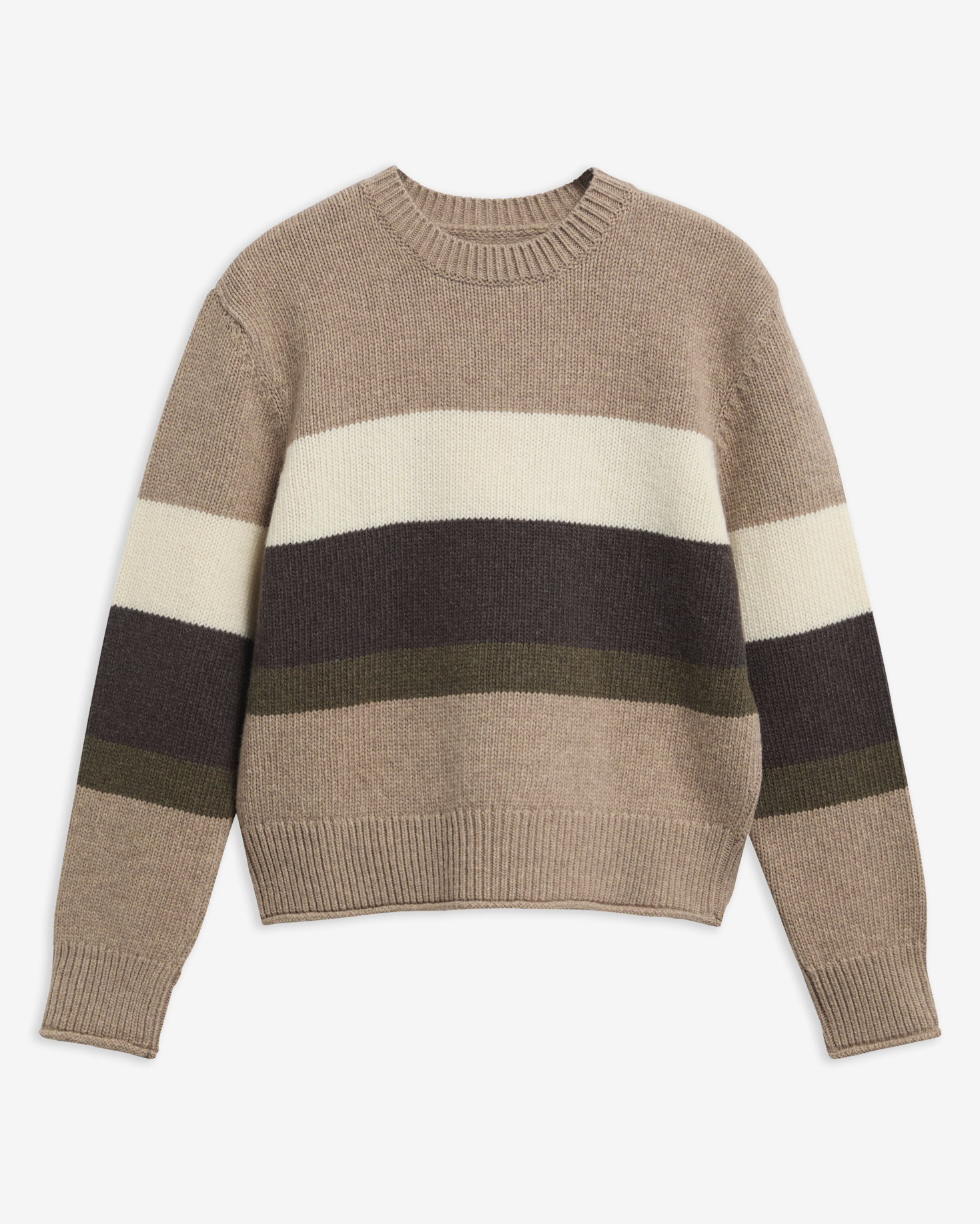Wrenwood Striped Wool Crewn Neck Jumper Warm Trench Multi