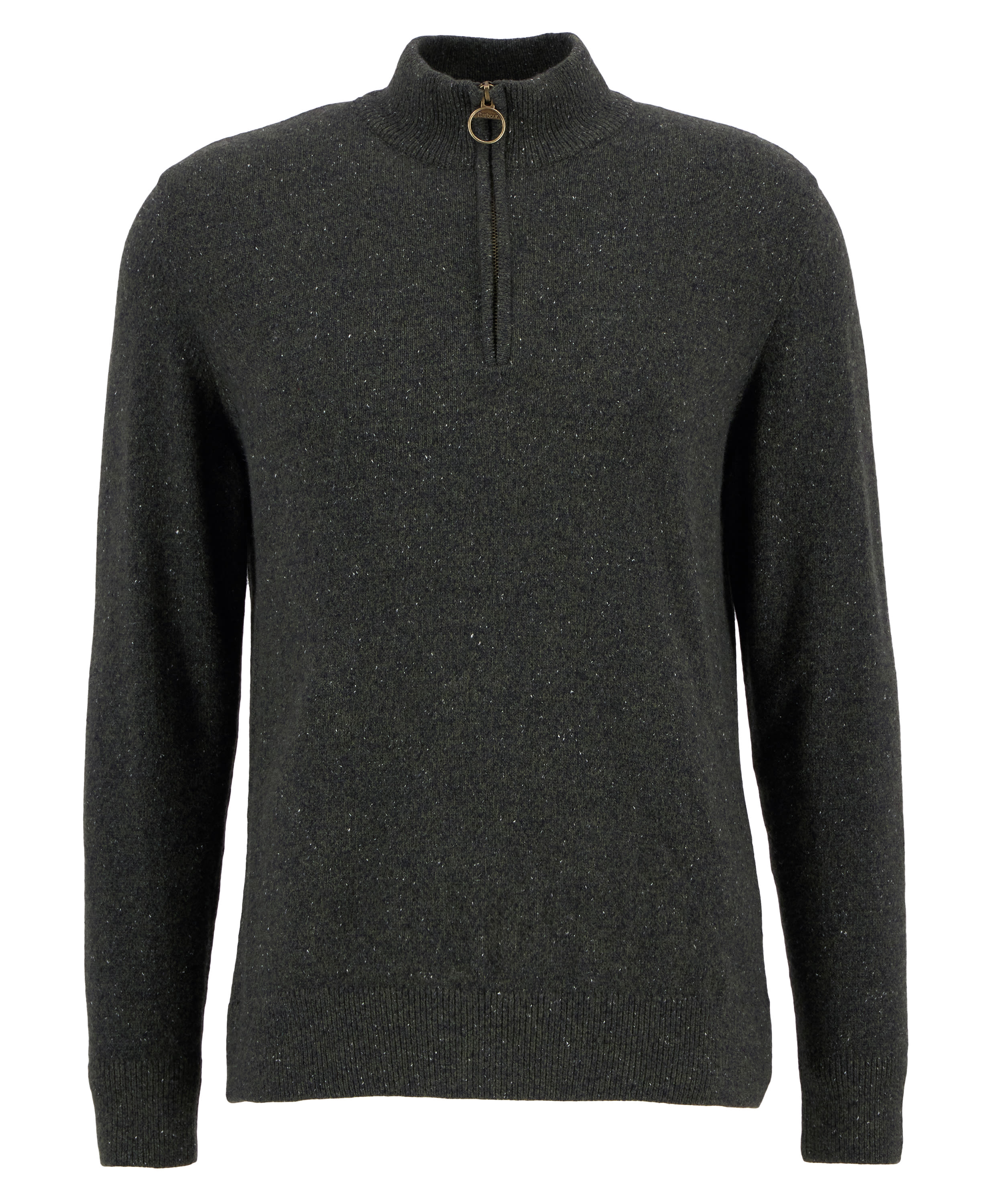 Essential Tisbury Quarter-Zip Jumper Dark Seaweed