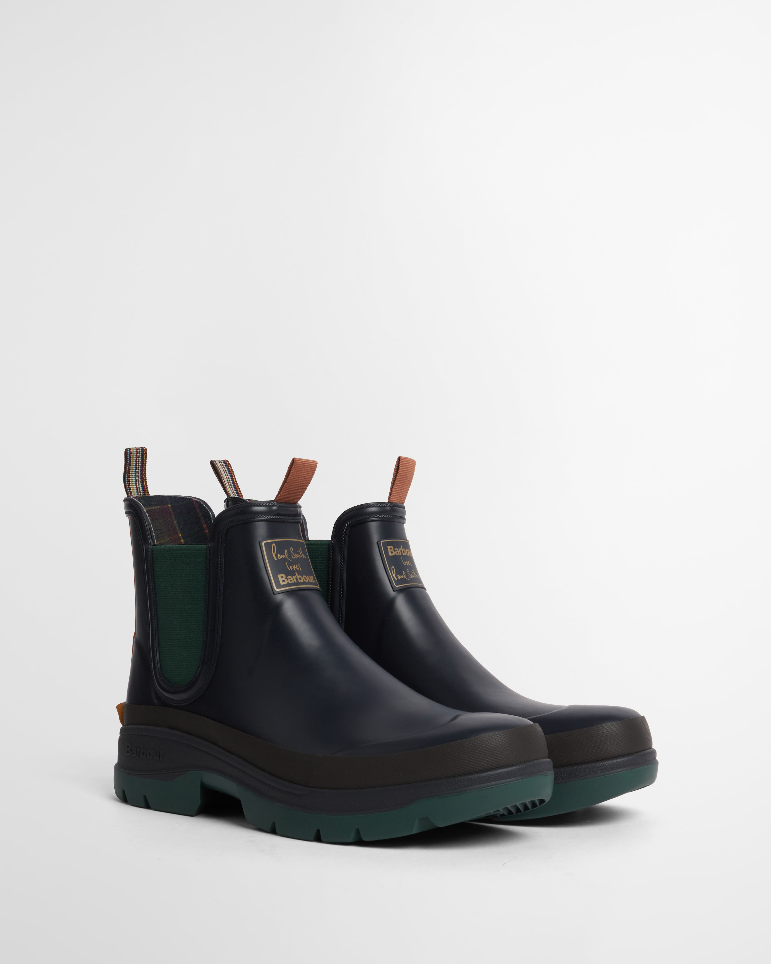 Tronchetti Chelsea in gomma da uomo Paul Smith Loves Barbour Navy