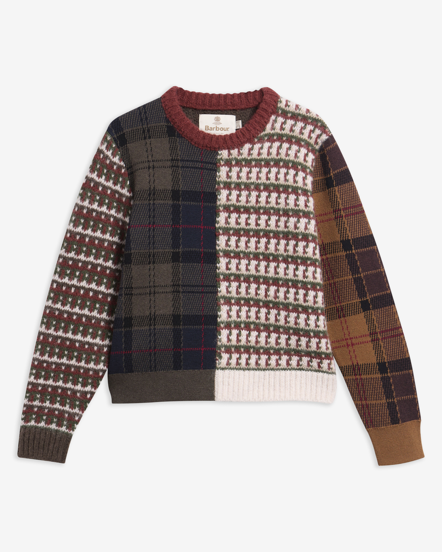 Maglione girocollo Ashford con motivo patchwork Multi
