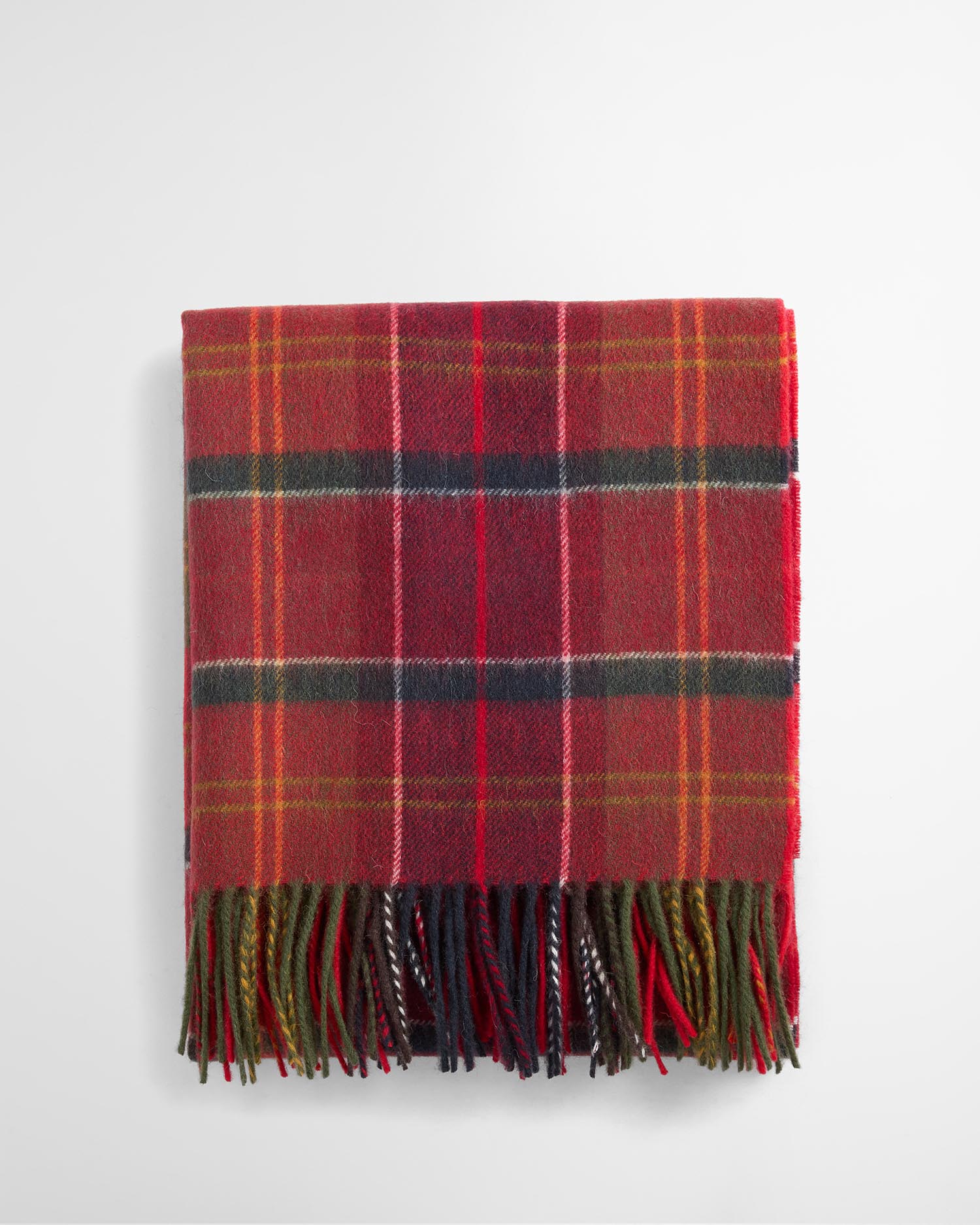 Sciarpa con motivo tartan in lana d&rsquo;agnello Serena Cardinal/Classic Tartan