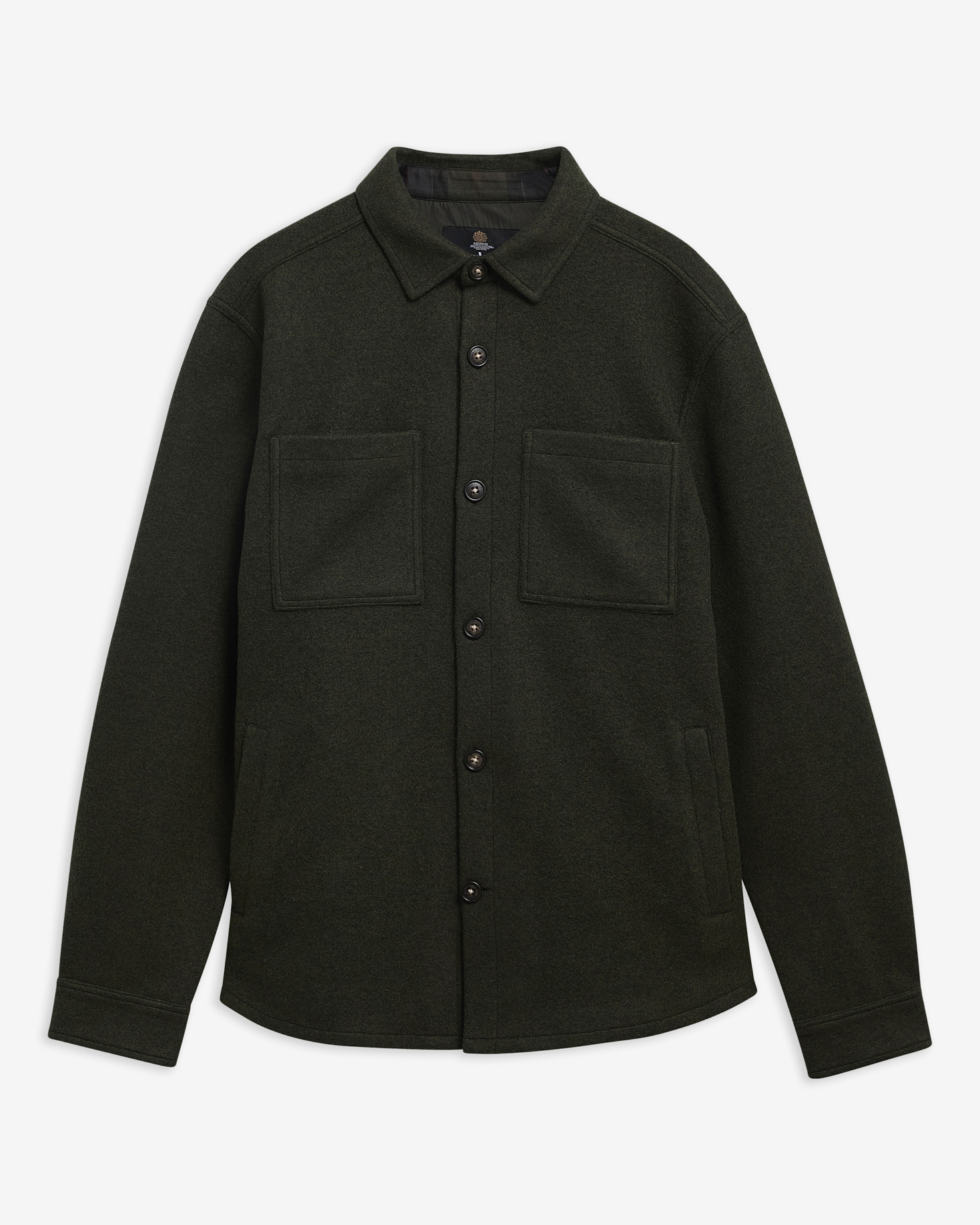 Overshirt misto lana Marltown leggermente aderente Sage