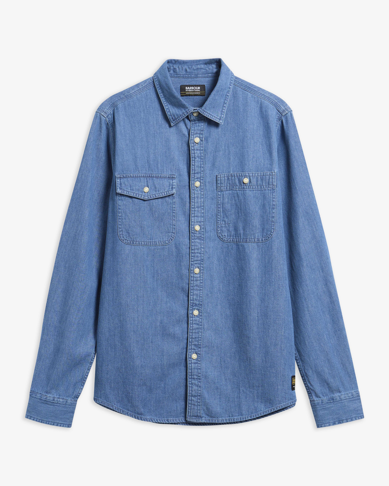 B.Intl Hemd Dufton Denim Mid Indigo