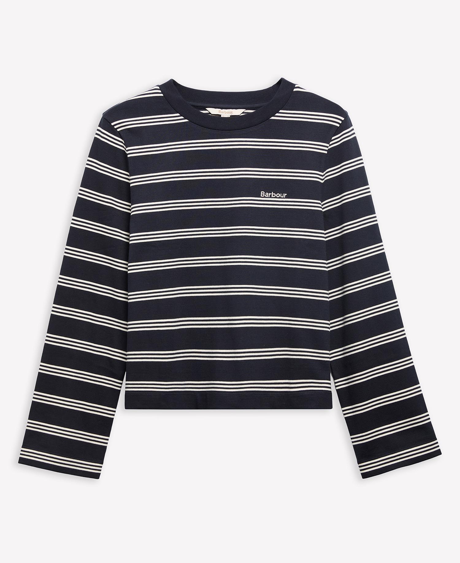 Langarmshirt Dartmoor Striped Dark Navy/Original Ecru Stripe