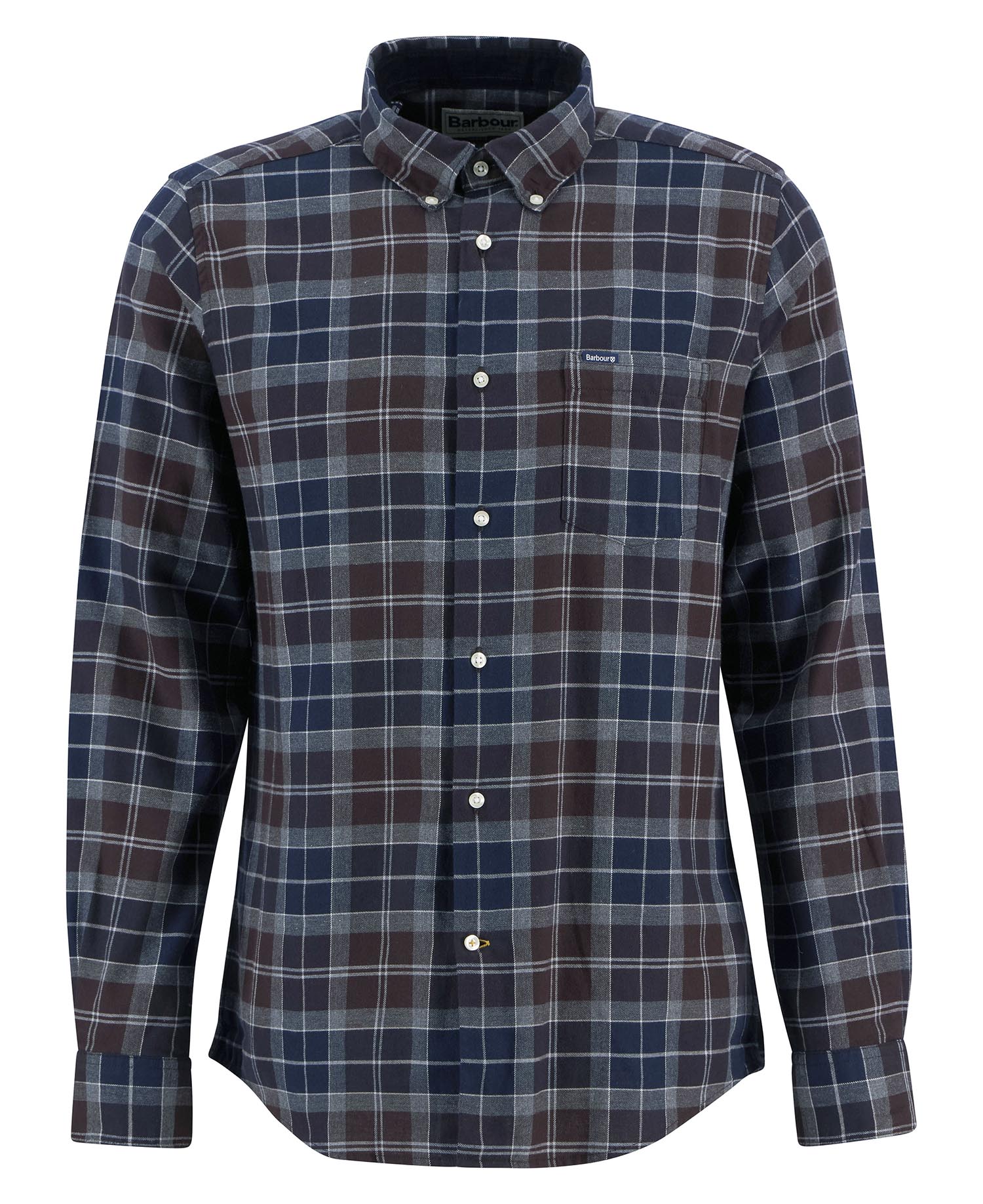 Fortrose Tailored Long-Sleeved Shirt Midnight Oak Tartan