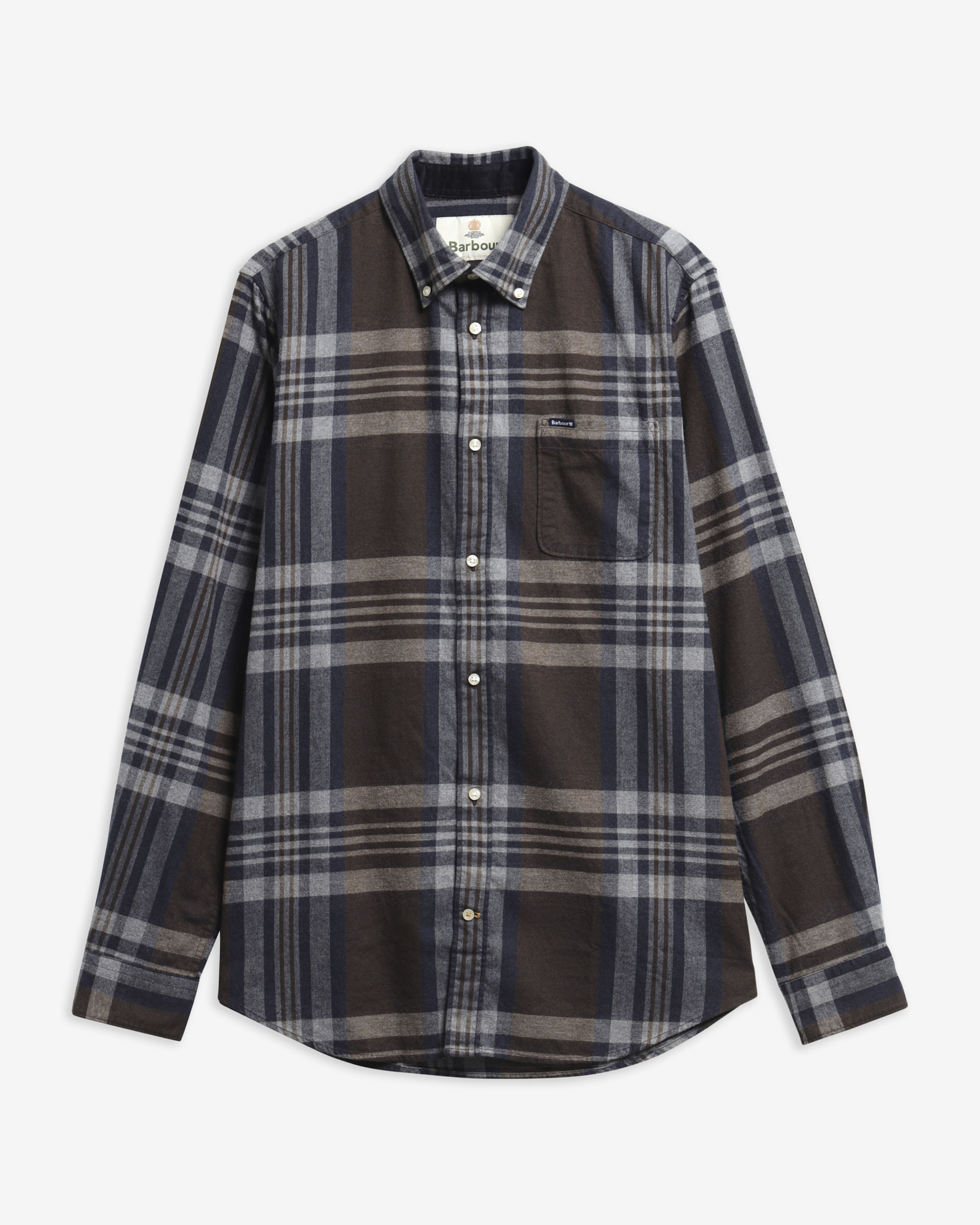 Dovedale Tailored Long-Sleeved Shirt Dark Sand