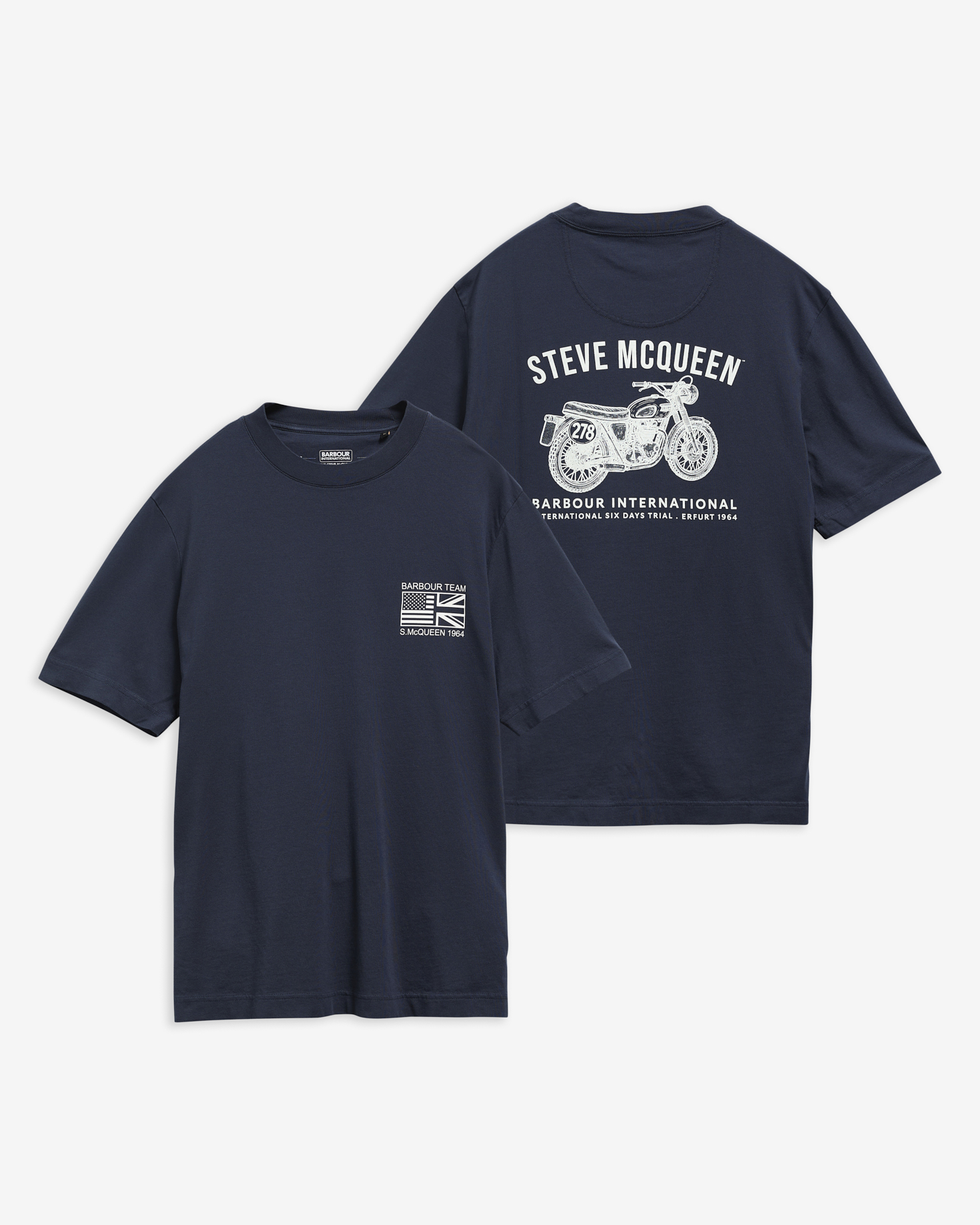 Steve McQueen Grange Graphic T-Shirt Navy