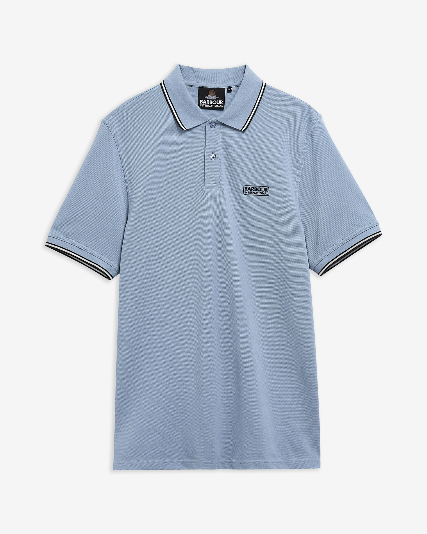 Evan Short-Sleeved Polo Shirt Powder Blue
