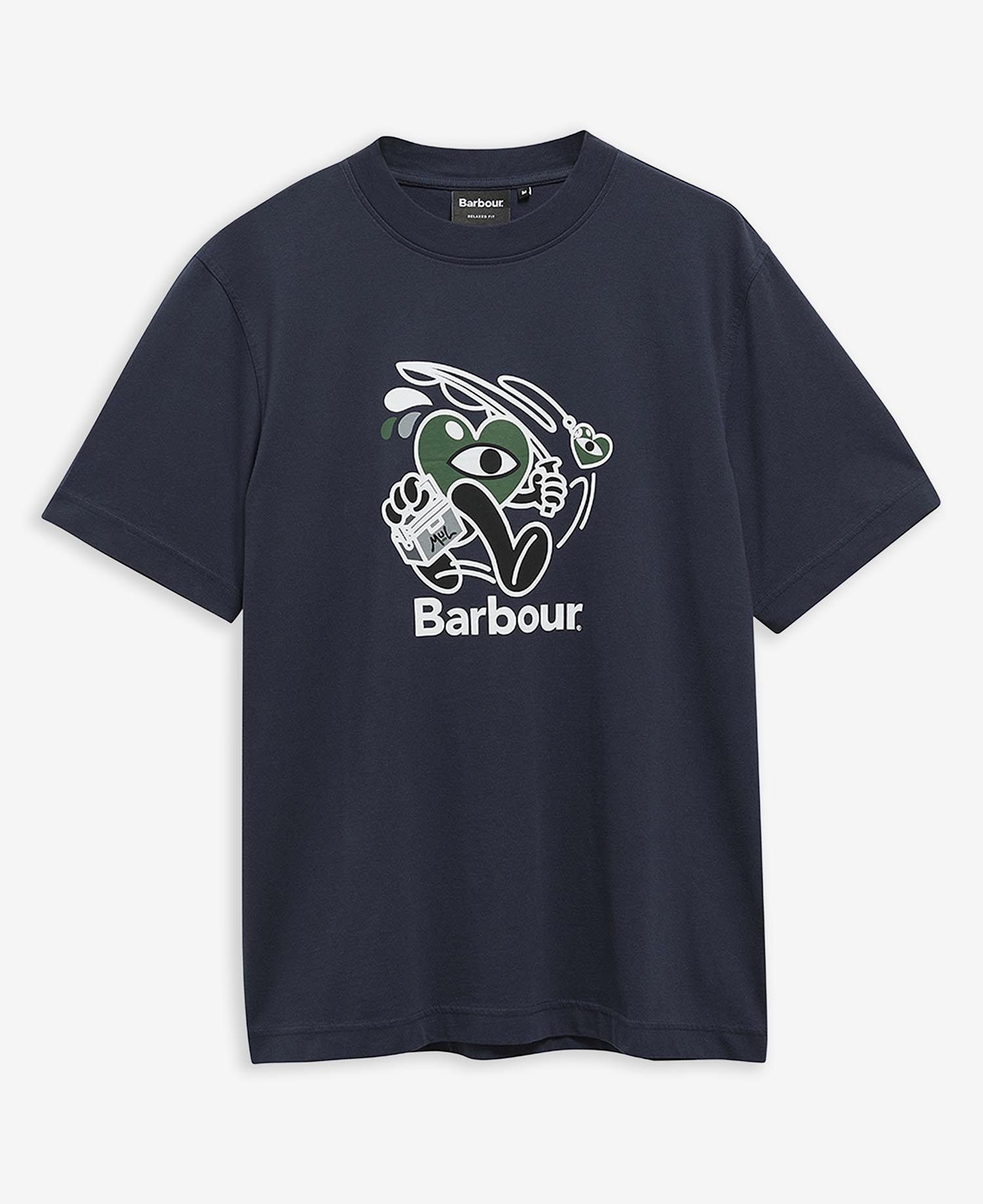 Barbour x Mul Gone Fishing Relaxed T-Shirt Navy